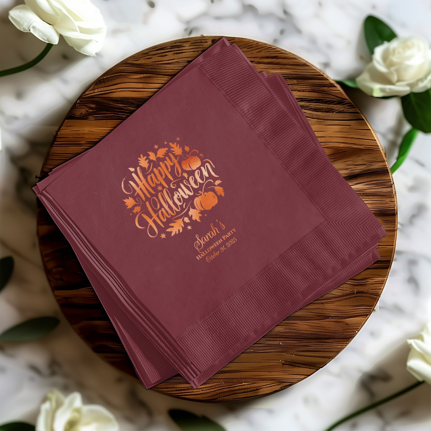 Personalized Happy Halloween Napkins product
