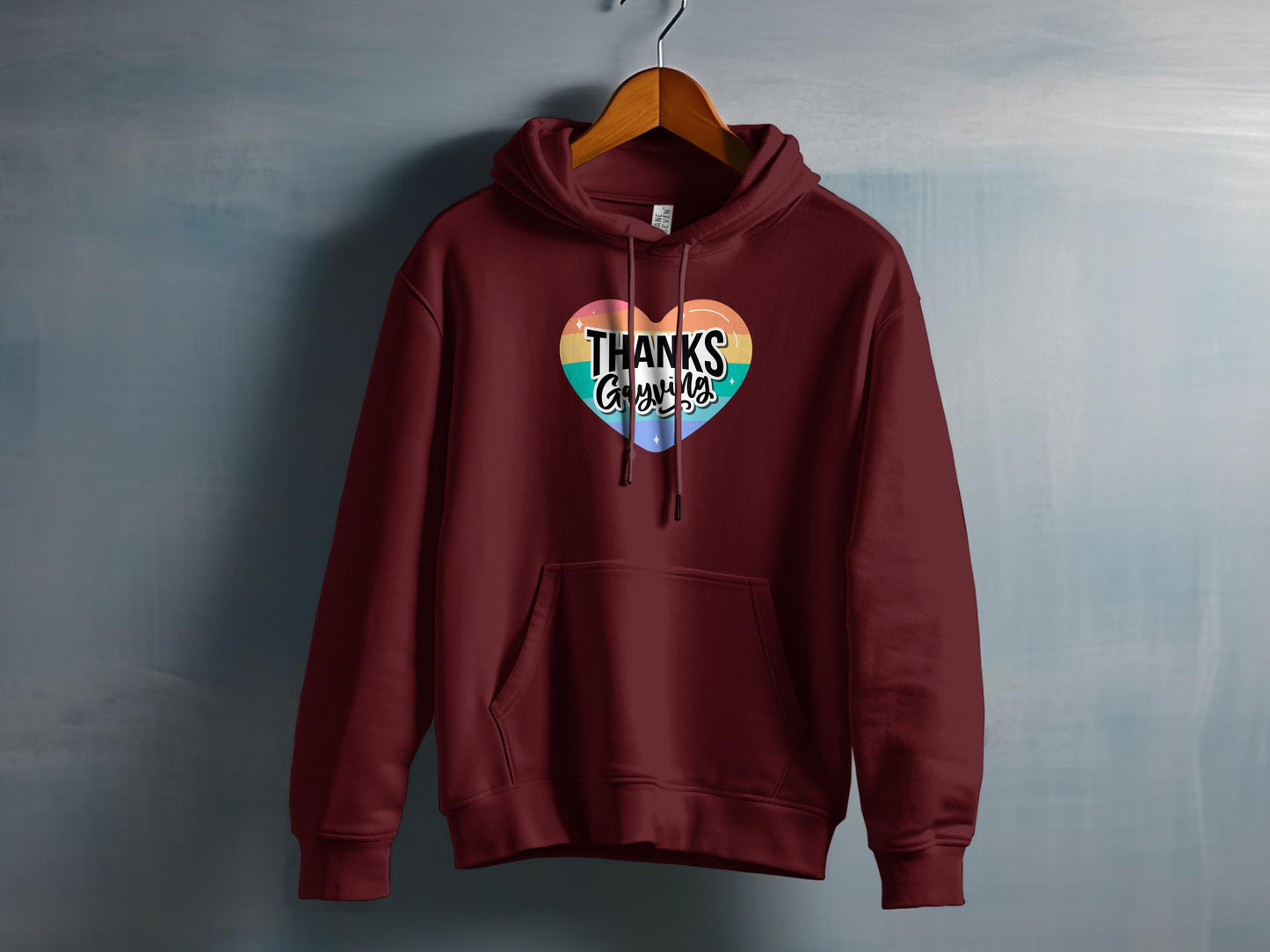 Thanks Graphic Heart Design Hoodie product type
