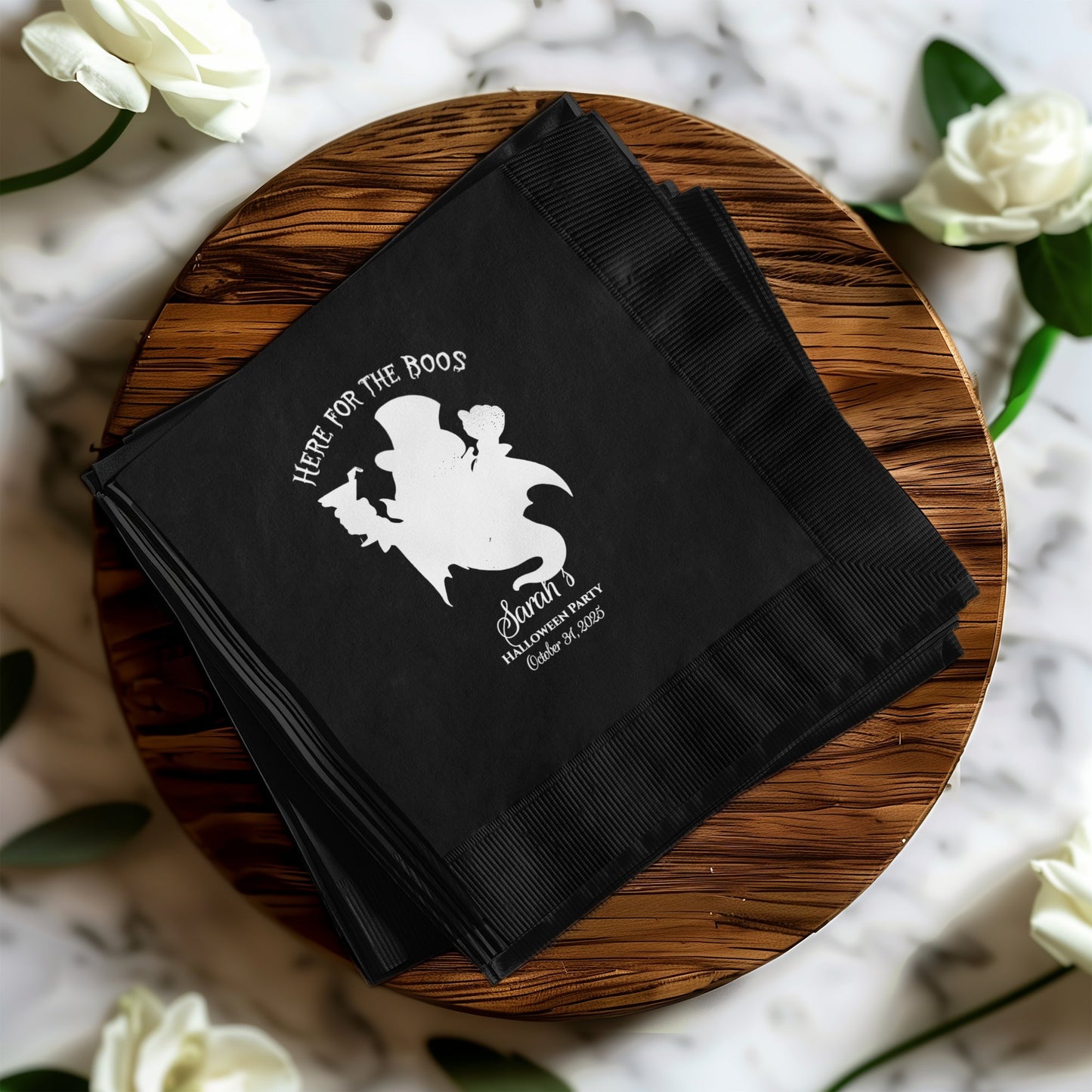 Here For The Boos Custom Halloween Party Napkin product