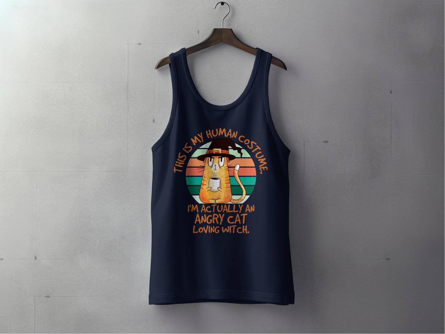 Angry Cat Loving Witch Human Costume Tank Top product