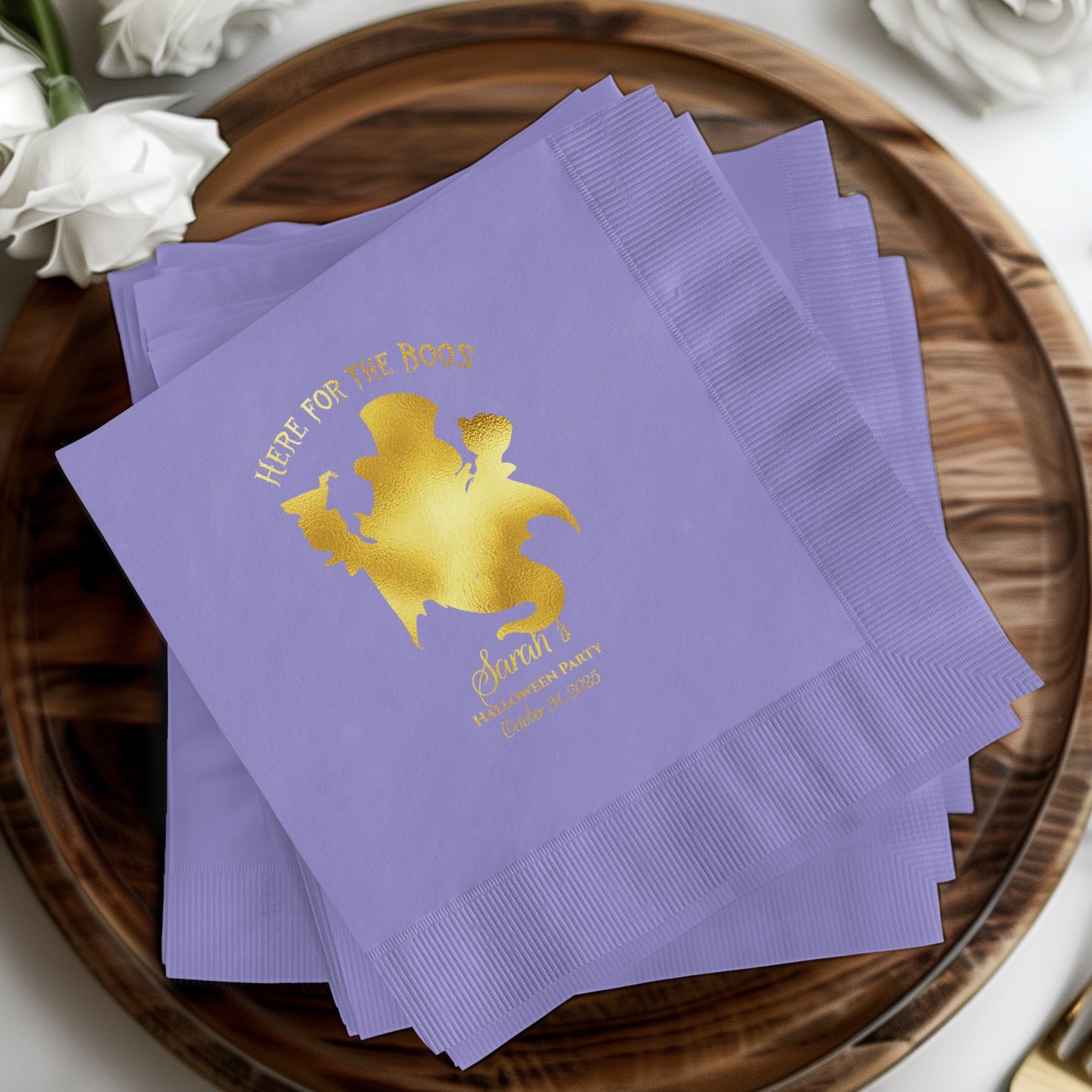 Here for the Boos Halloween Themed Napkin product