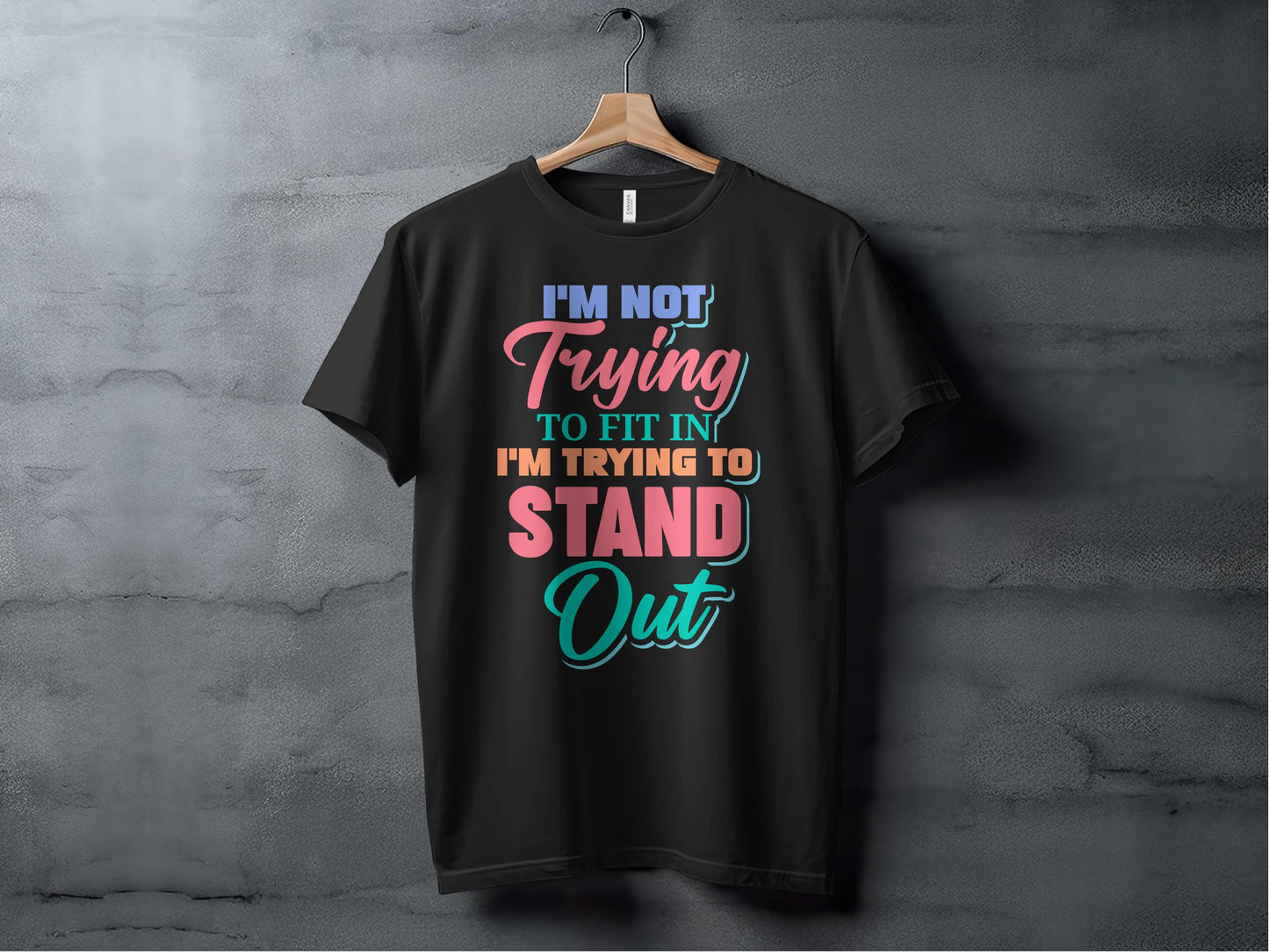 Stand Out Graphic Printed Black TShirt Casual Wear product