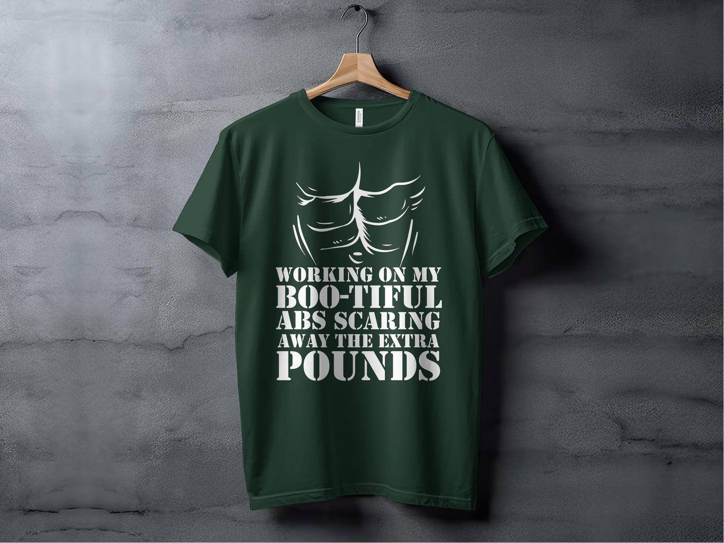 Working On My Boo-tiful Abs Scaring Pounds T-Shirt product