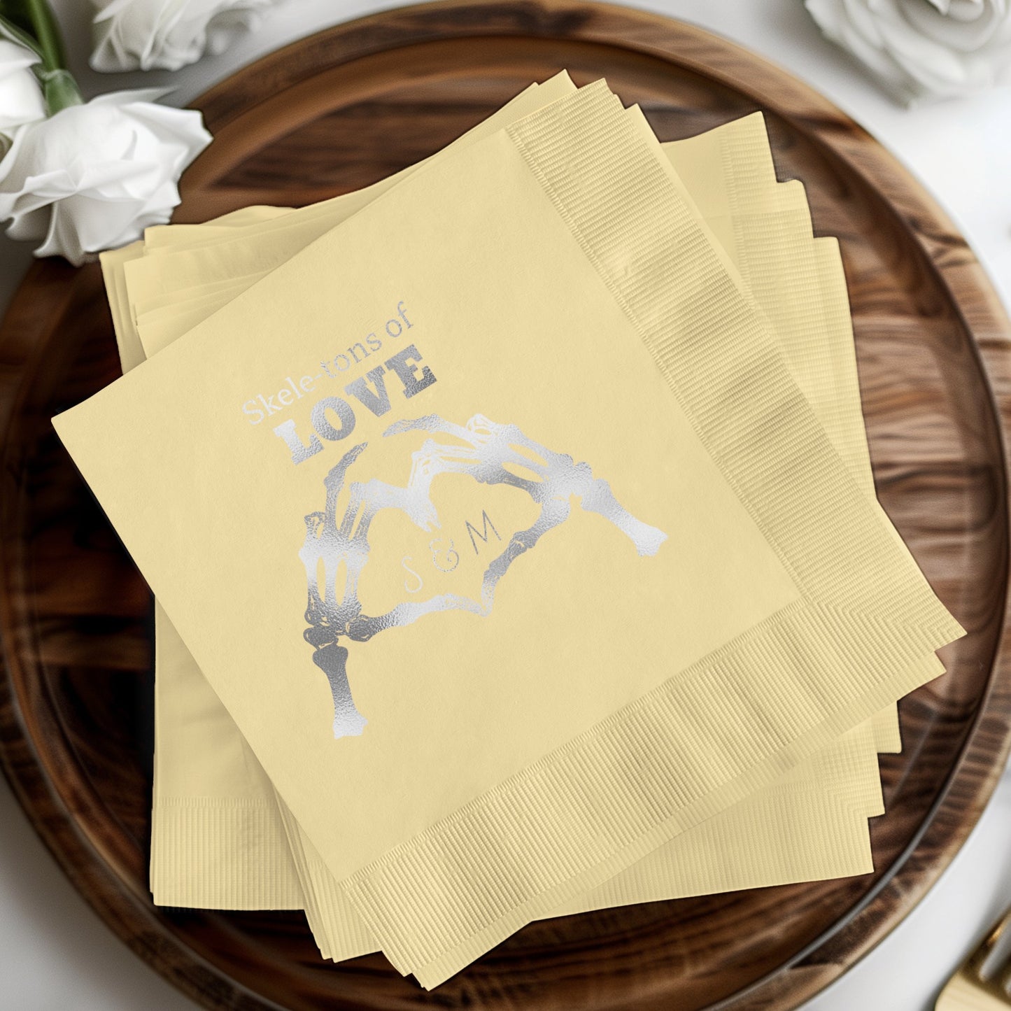 Skeletons of Love Custom Printed Napkins product