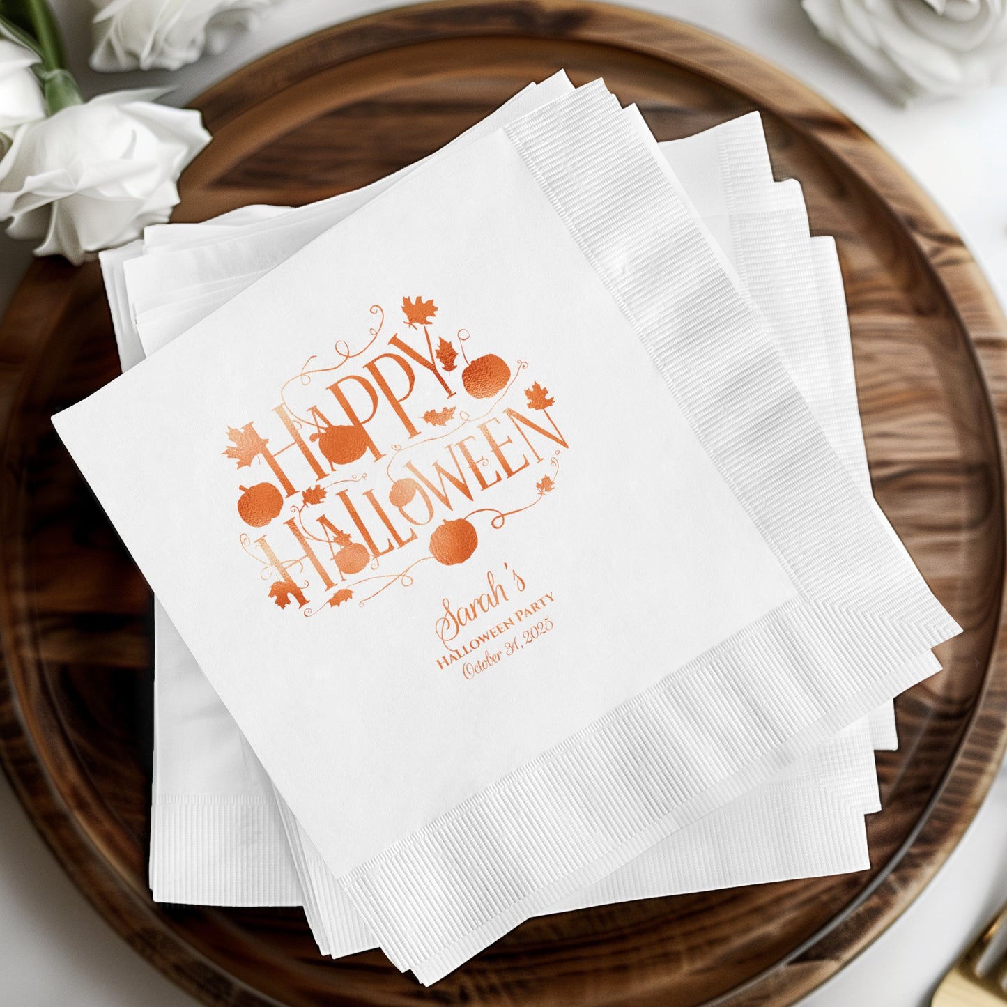 Happy Halloween Custom Party Napkins product