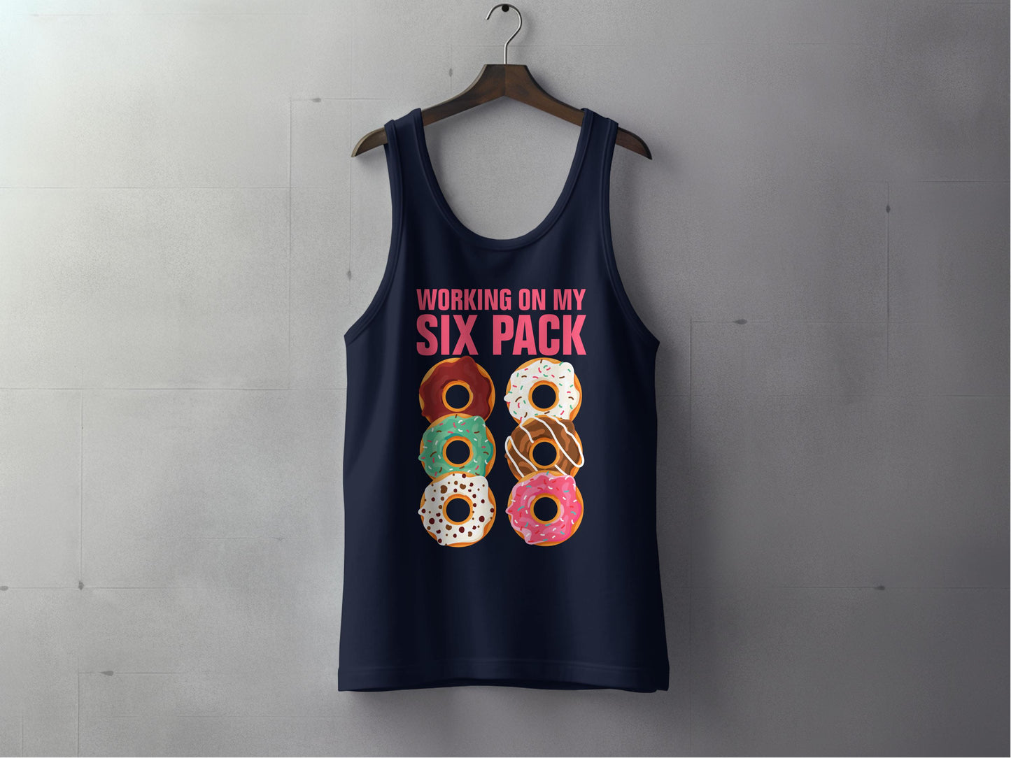 Working On My Six Pack Donut Print Tank Top product