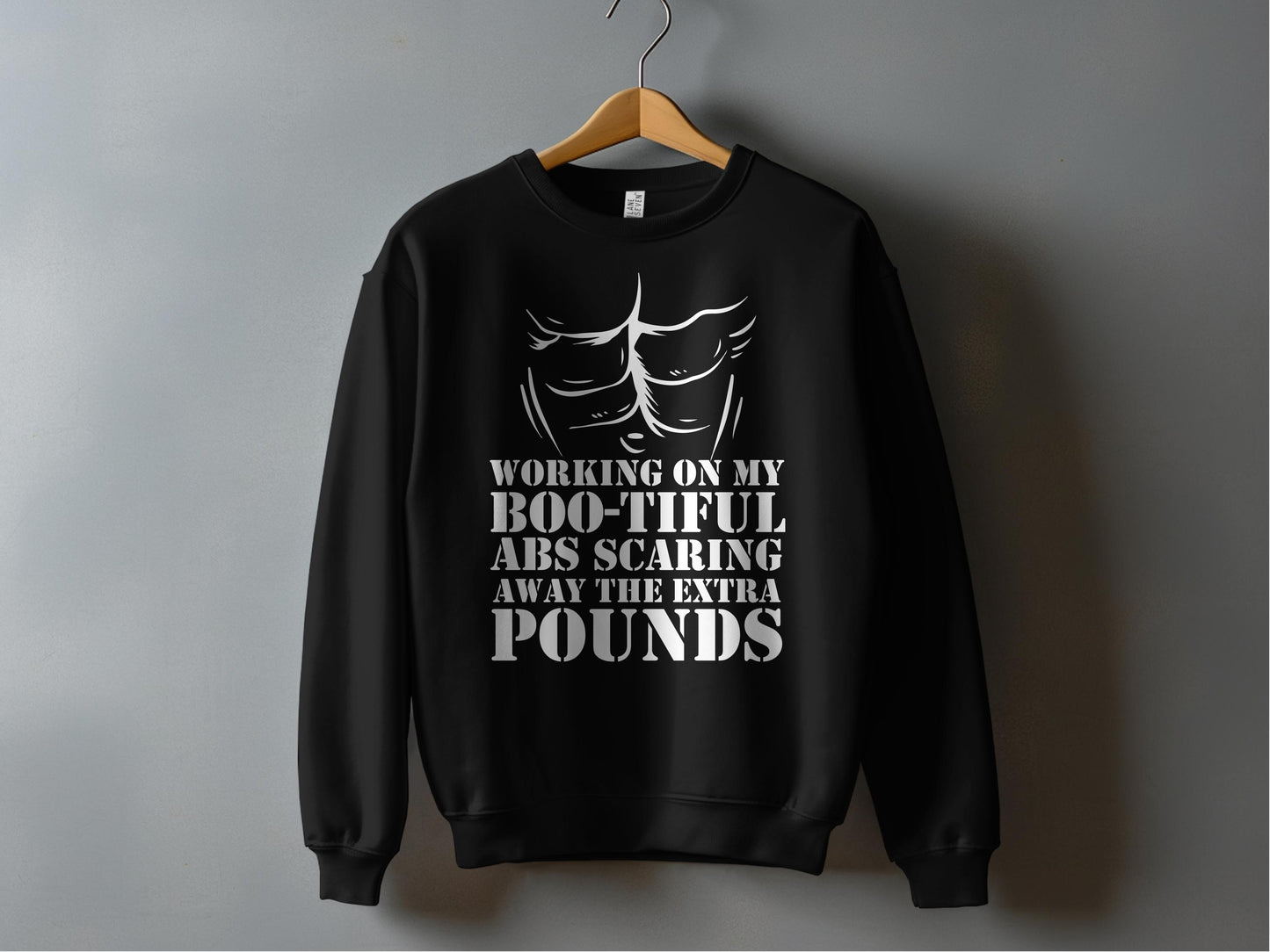 Working on My Boo-tiful Abs Scaring Sweater Product