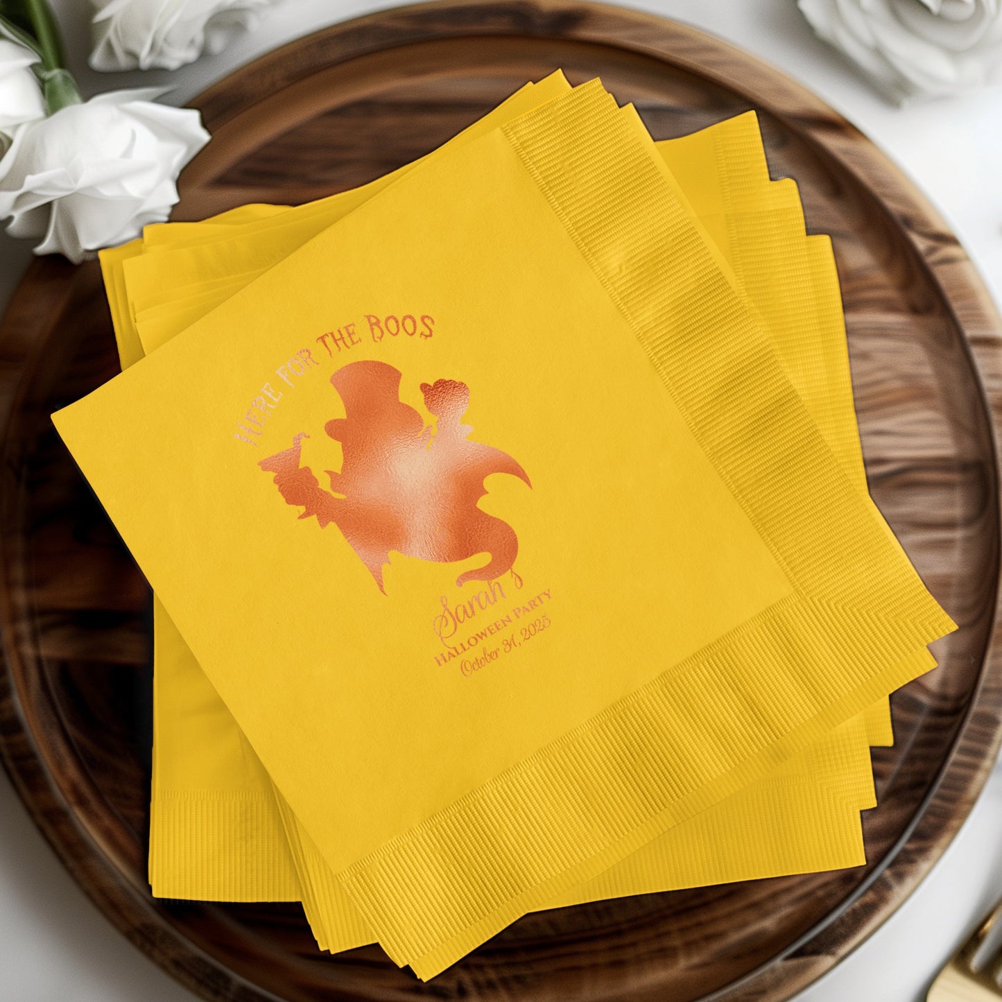 Here For The Boos Personalized Halloween Napkin product