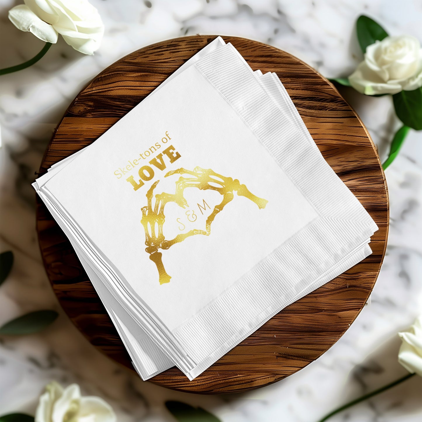 Skeletons of Love S&M Custom Napkins product
