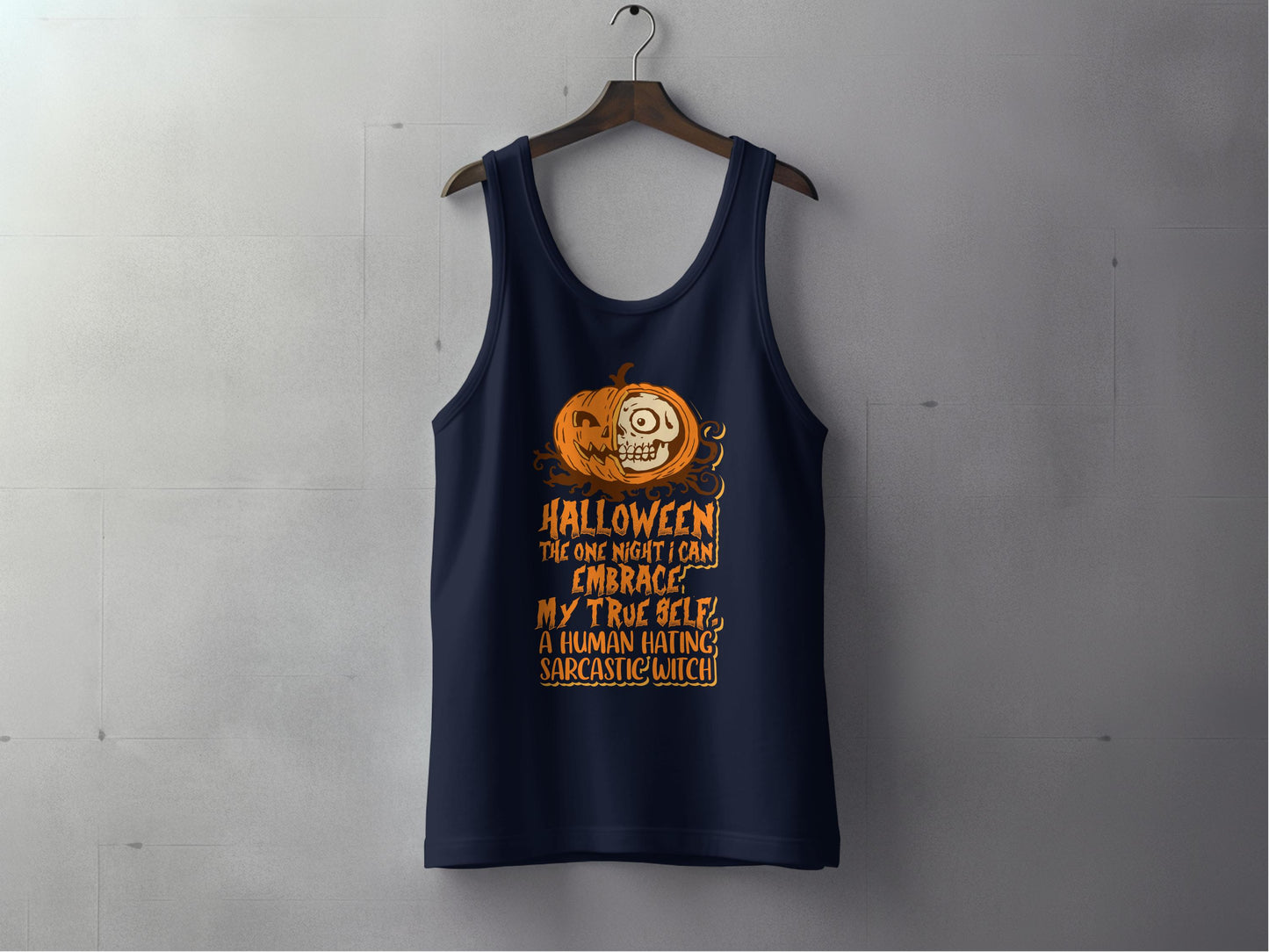 Halloween Sarcastic Witch Design Tank Top product type