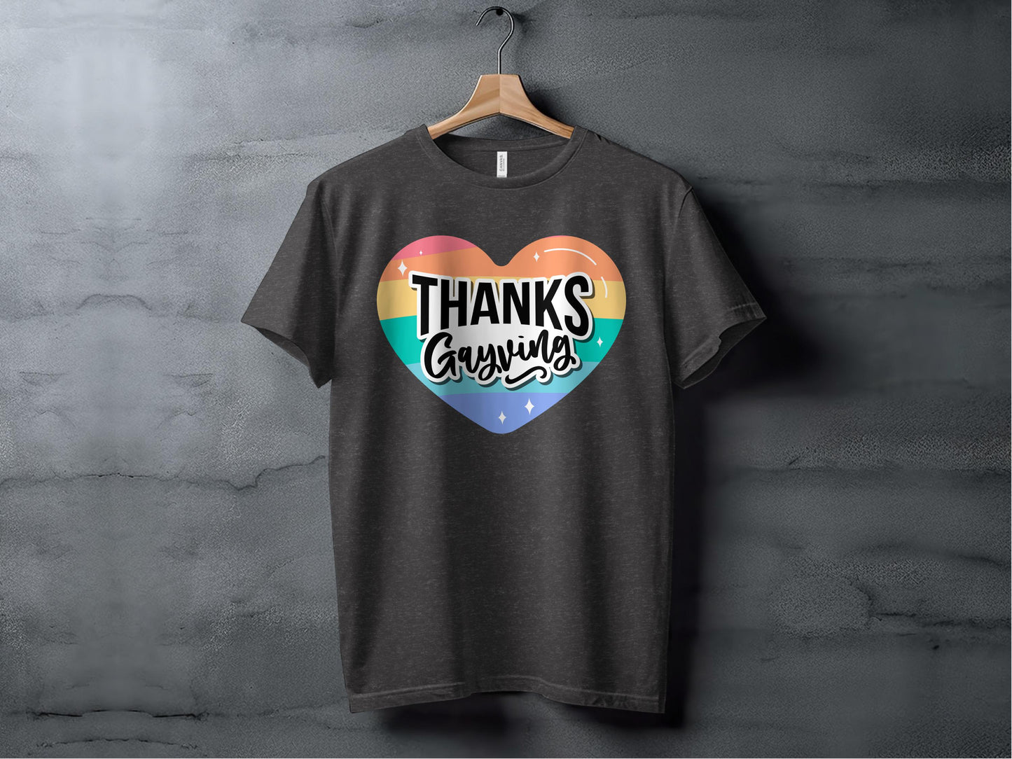 Thanks Gaying Rainbow Heart Shirt product type