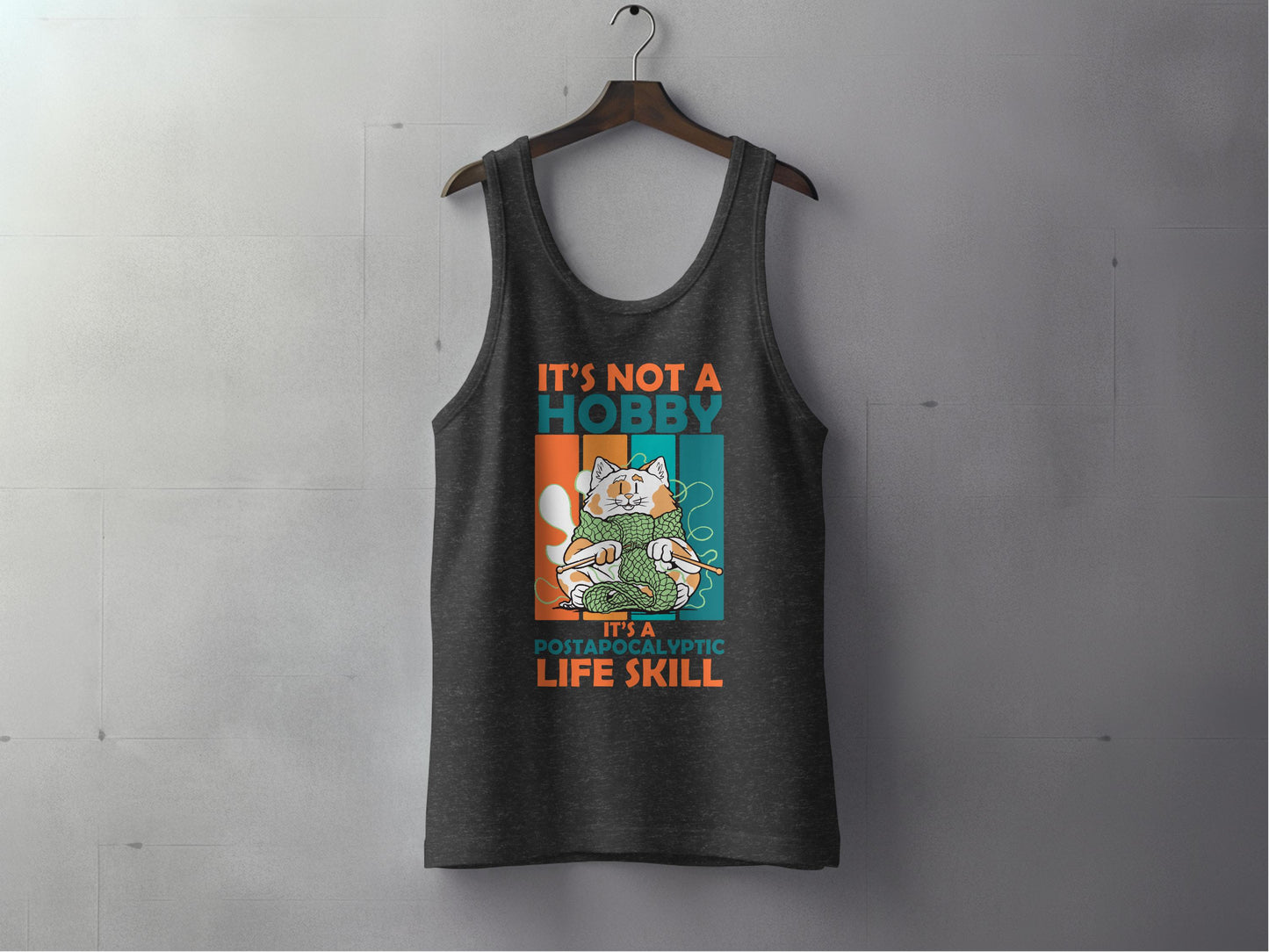 Postapocalyptic Life Skill Cat Graphic Tank Top product