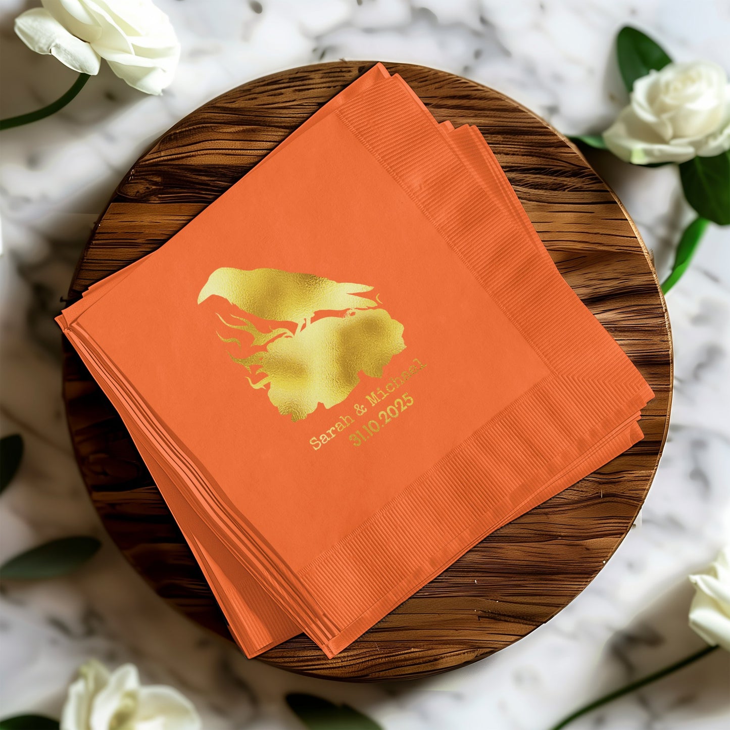 Personalized Event Napkins with Gold Foil Design product