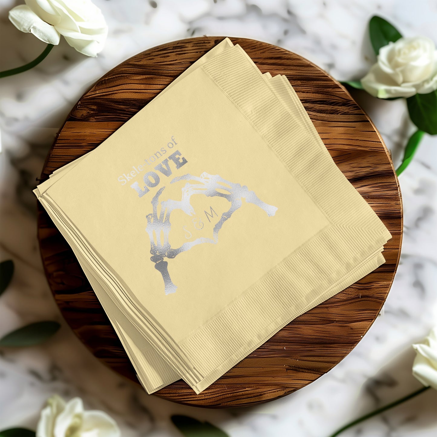Skeletons of LOVE Customized Napkins product