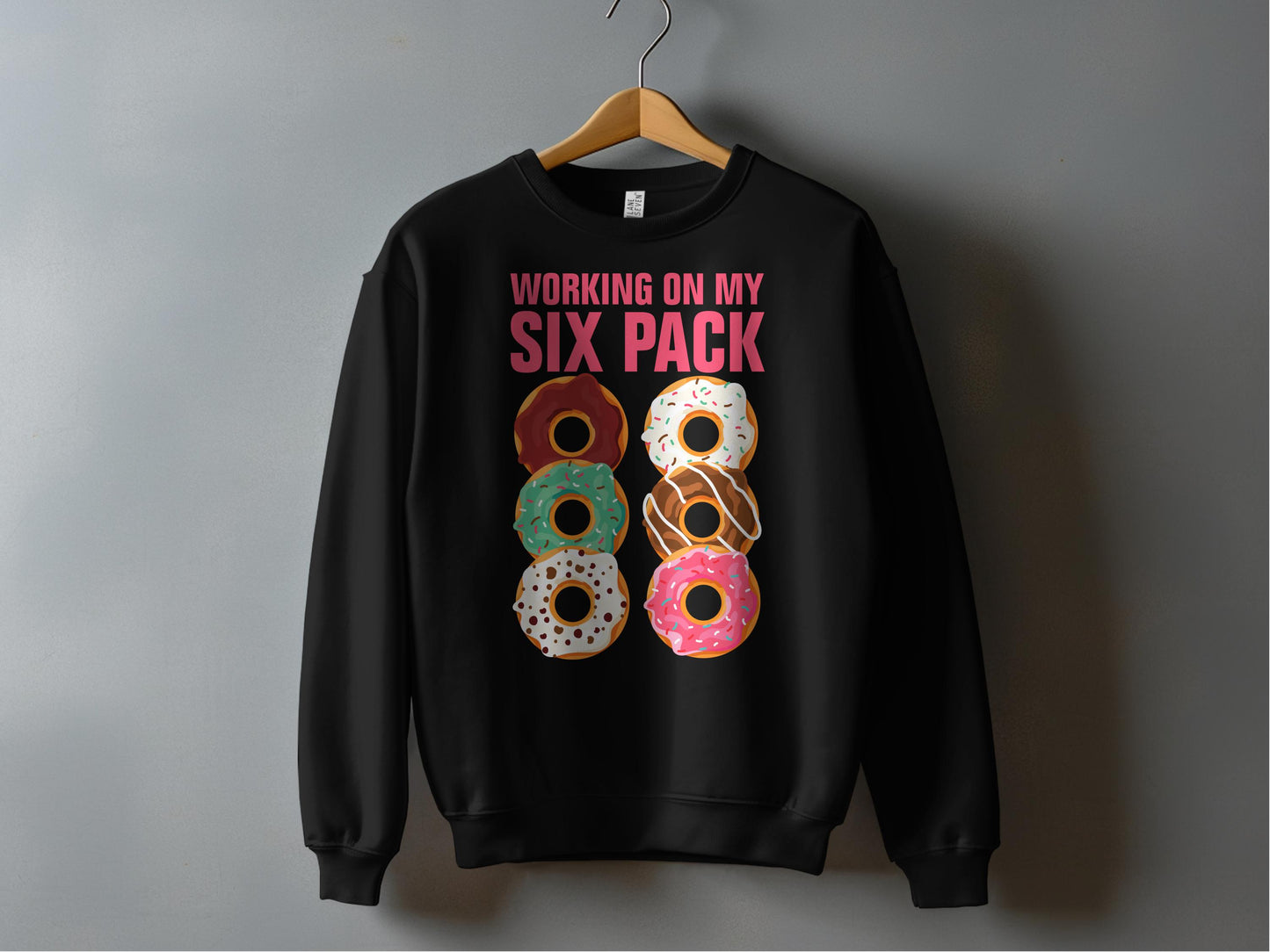 Working On My Six Pack Donuts Graphic Sweatshirt product type