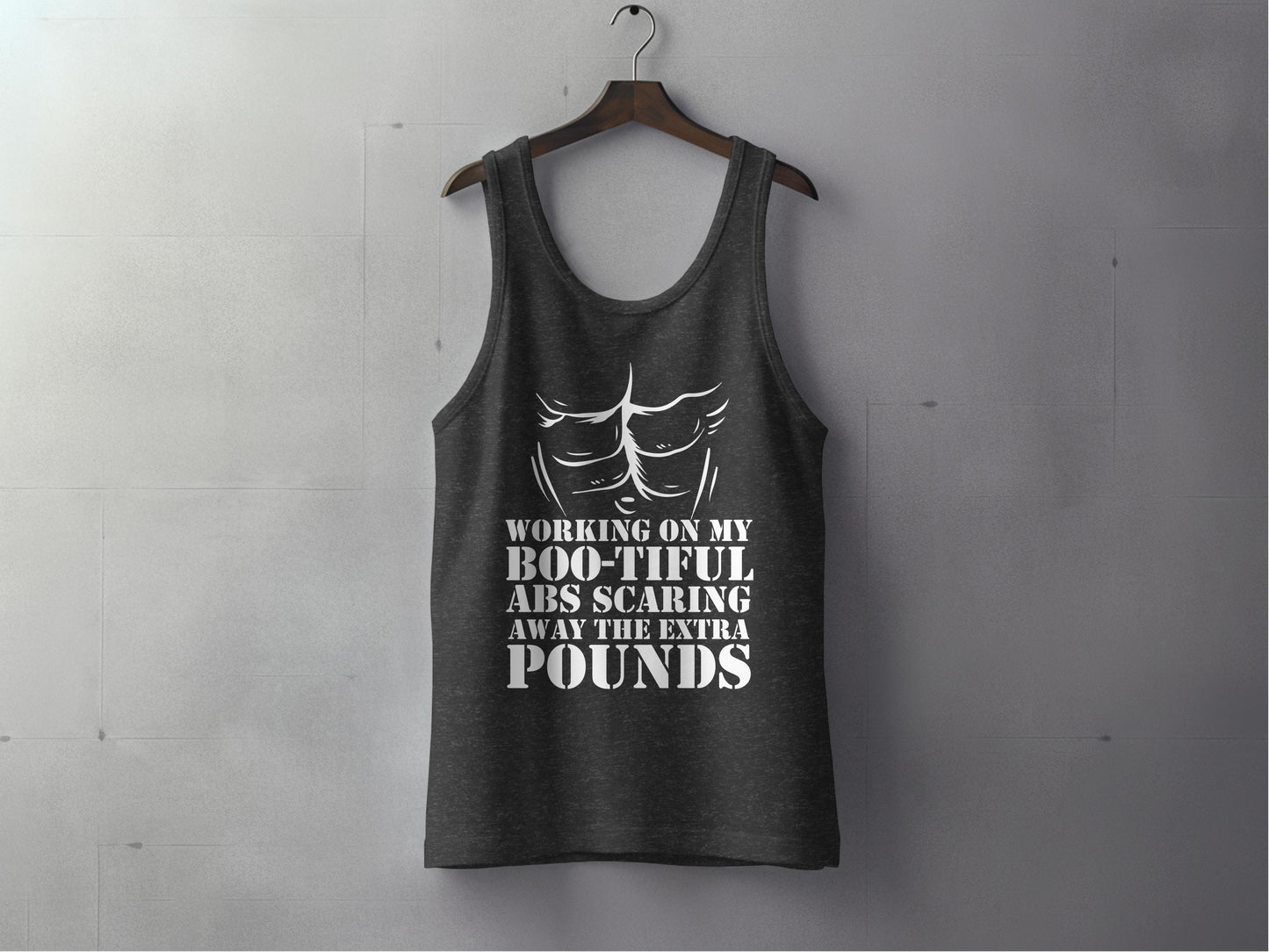 Working on Abs Scaring Away Extra Pounds Tank Top Product