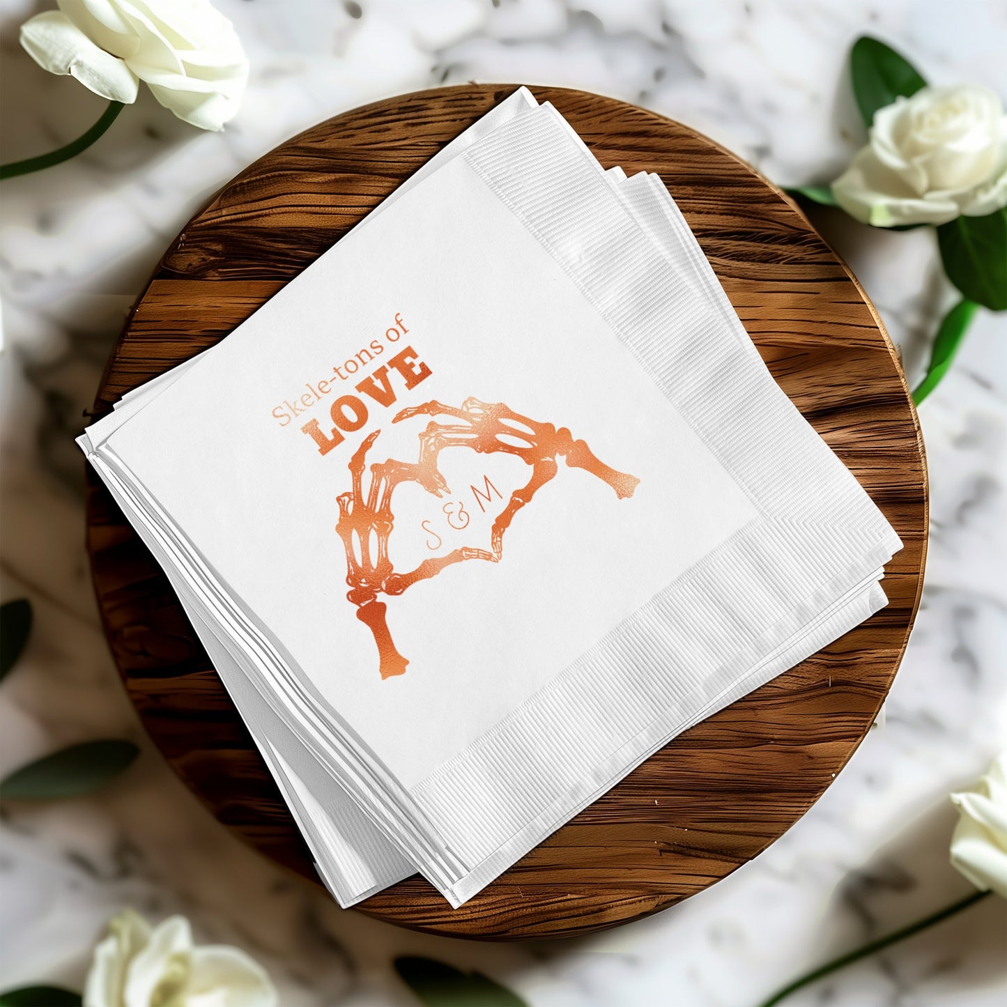 Skeletons of Love S&M Design Paper Napkin product