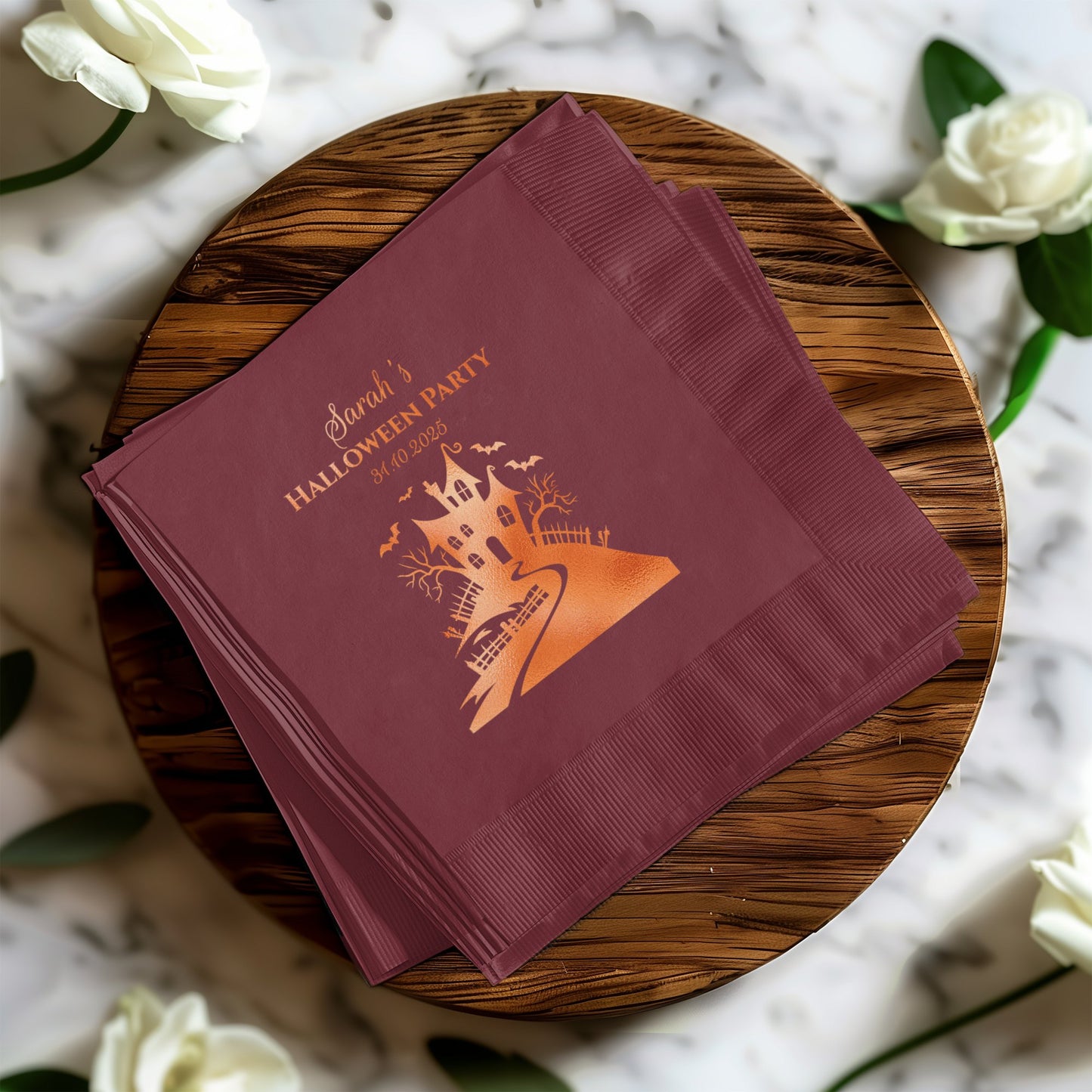 Spooky Haunted House Personalized Napkins product