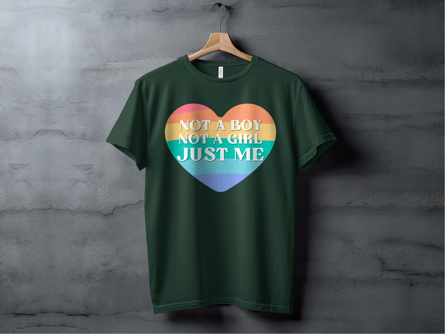 Not A Boy Not A Girl Just Me Heart T-Shirt product
