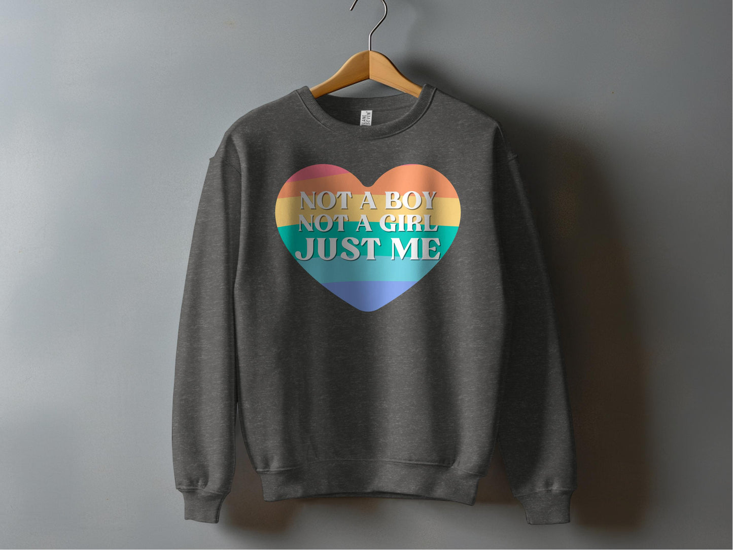 Not A Boy Not A Girl Just Me Heart Design product