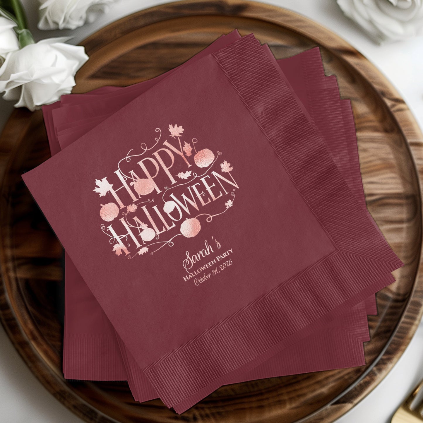 Personalized Happy Halloween Napkins product type