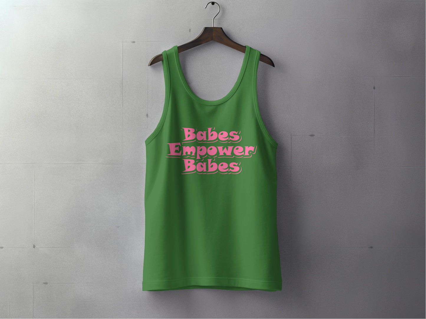 Empowering Babes Graphic Green Tank Top product