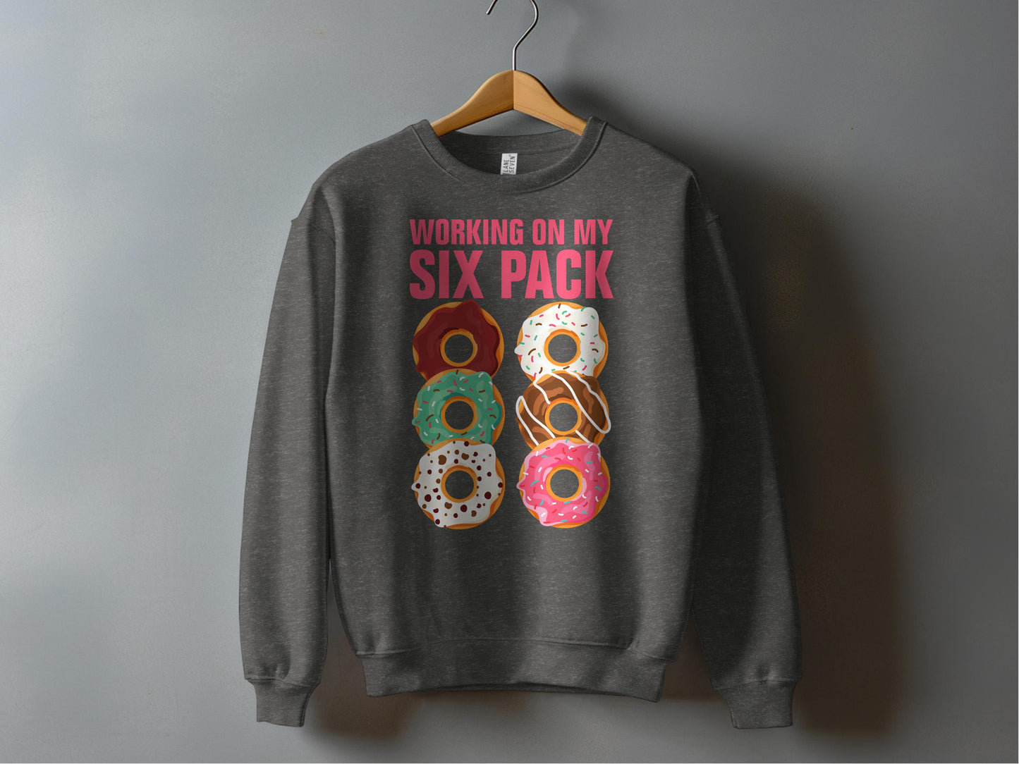 Working On My Six Pack Donuts Graphic Sweatshirt product