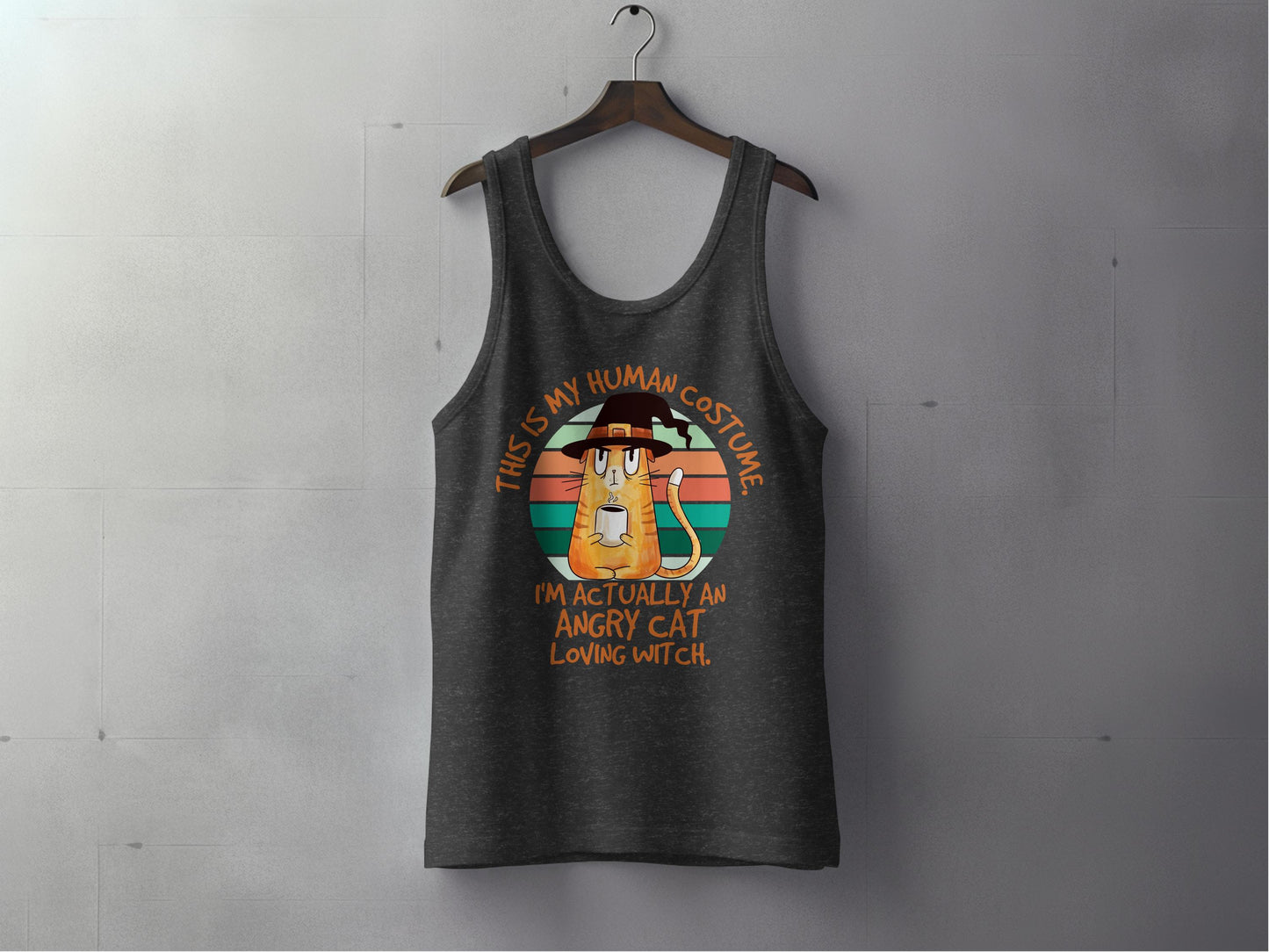 This Is My Human Costume Angry Cat Tank Top product type