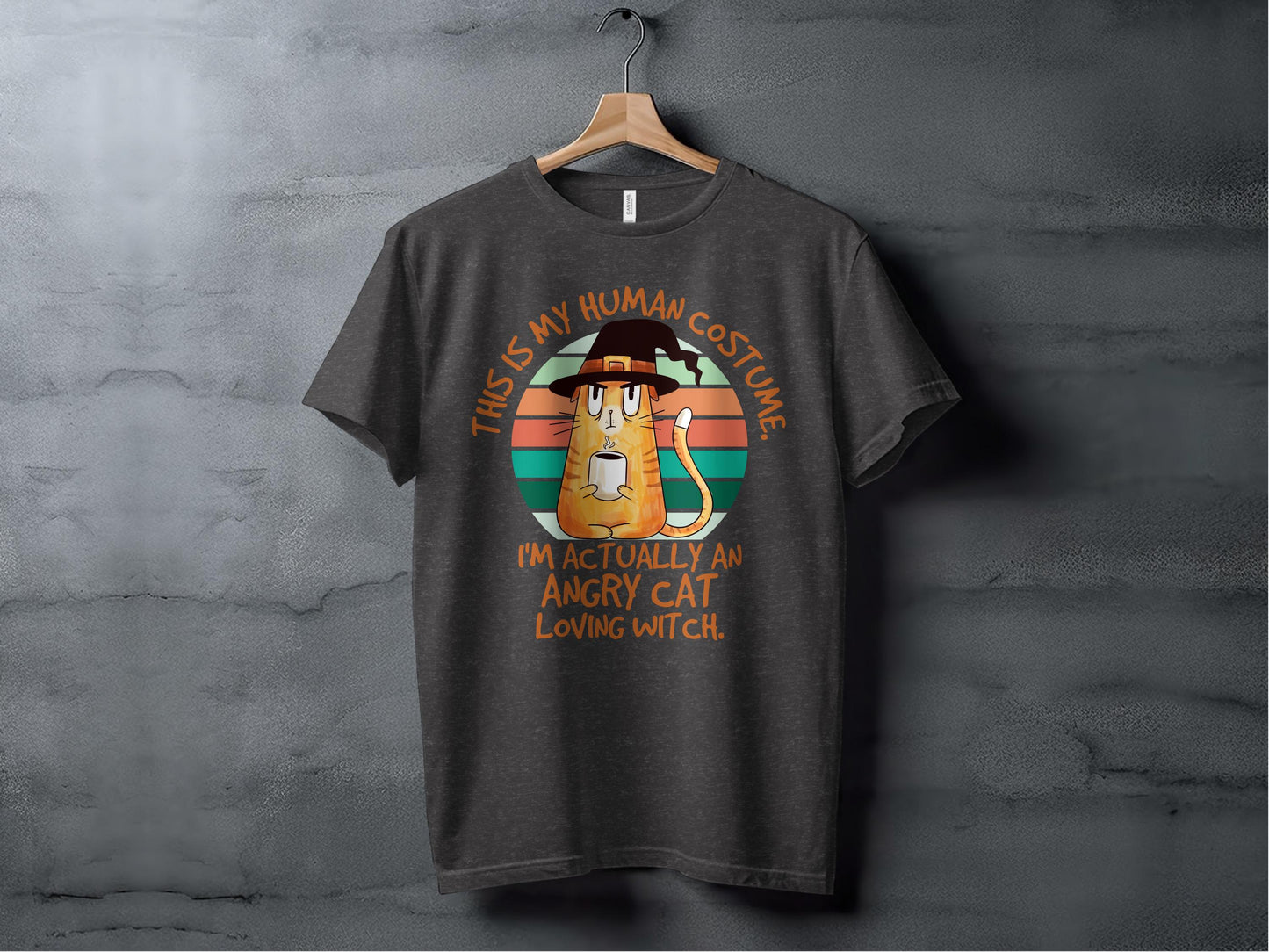This Is My Human Costume Angry Cat Loving Witch product type