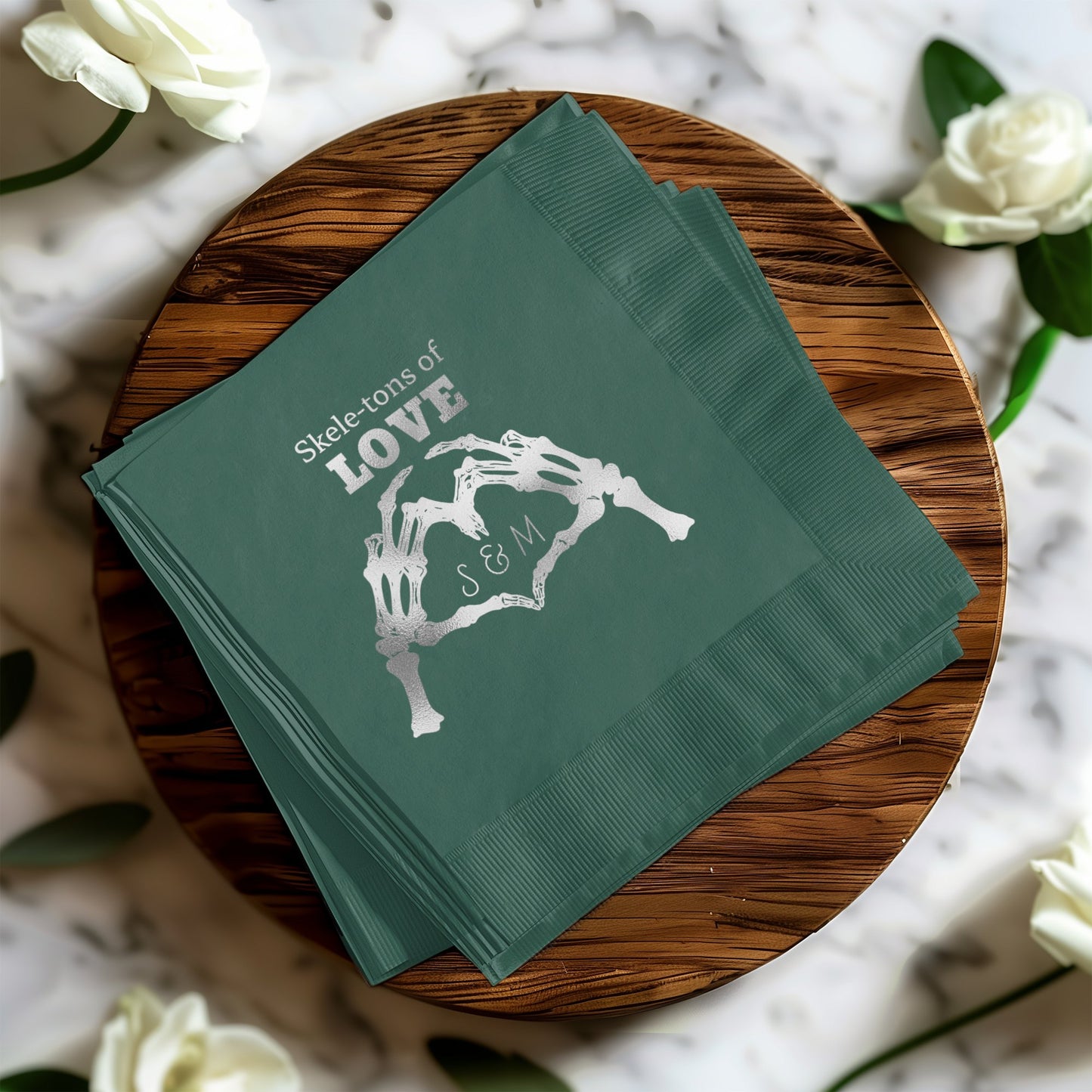 Skeletons of Love Custom Printed Napkins product
