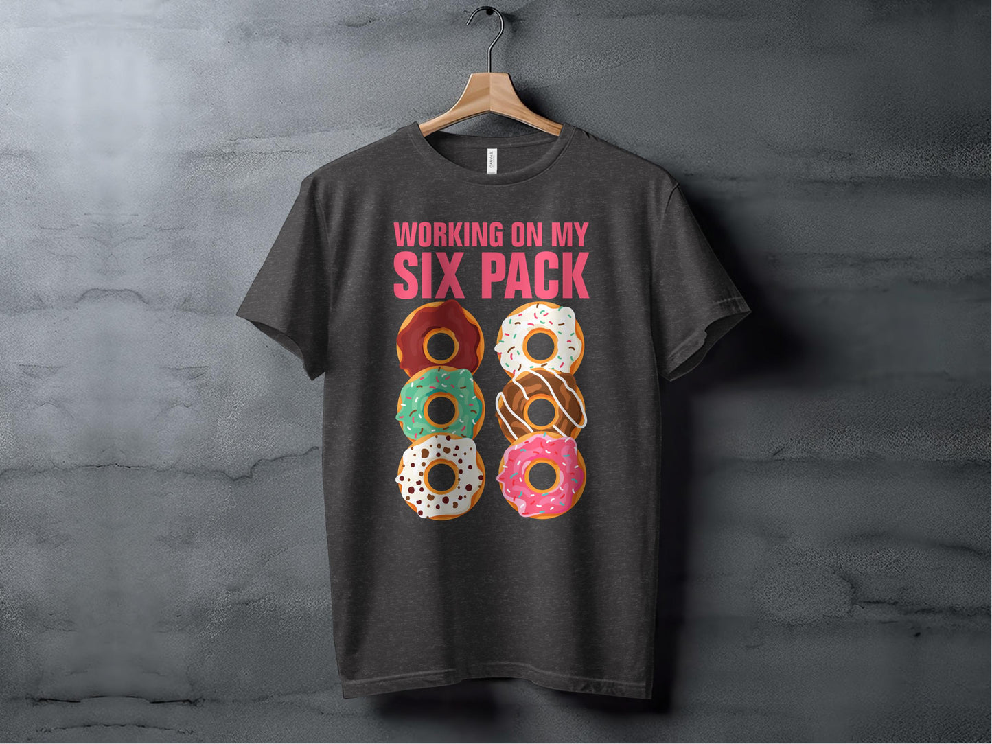 Working on My Six Pack Donuts Graphic T-Shirt product type