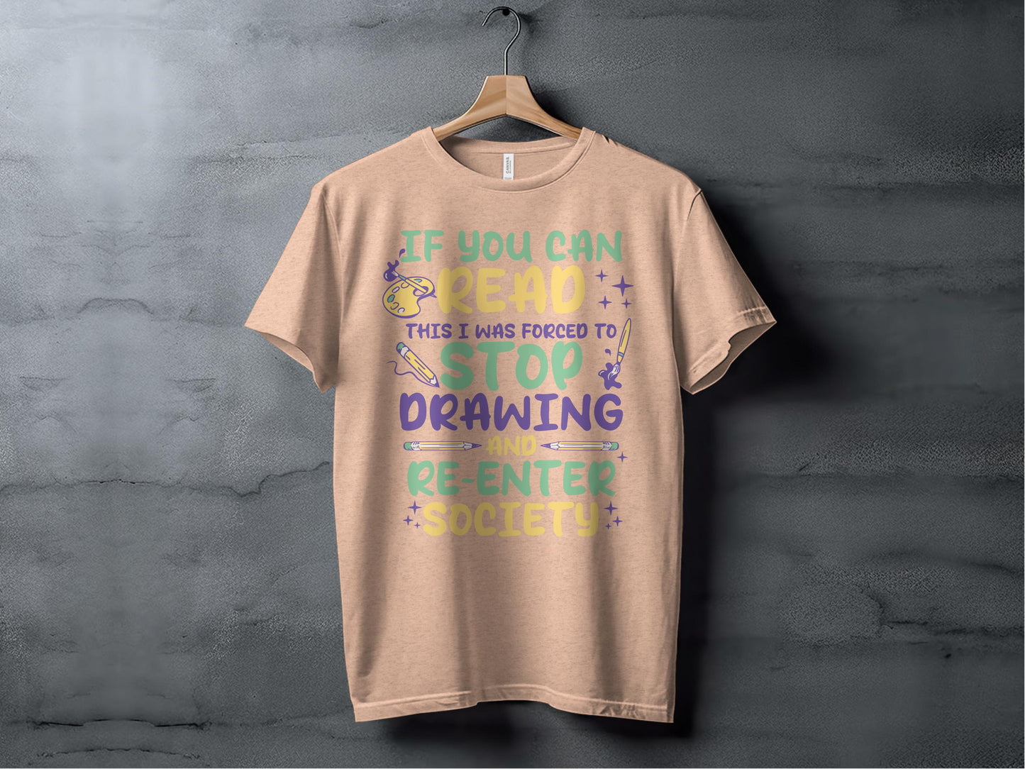 Funny Re-Enter Society Graphic Tee Shirt product