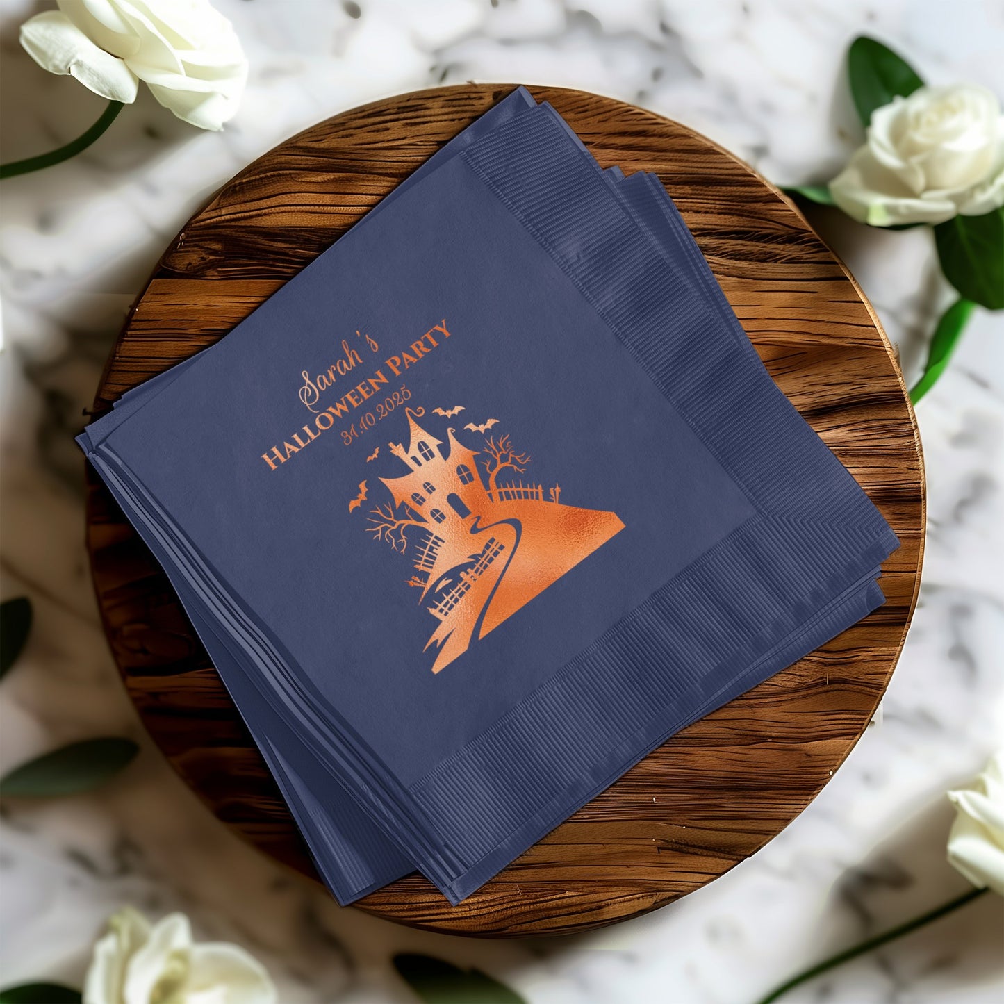 Spooky Halloween Party Castle Custom Napkin product type