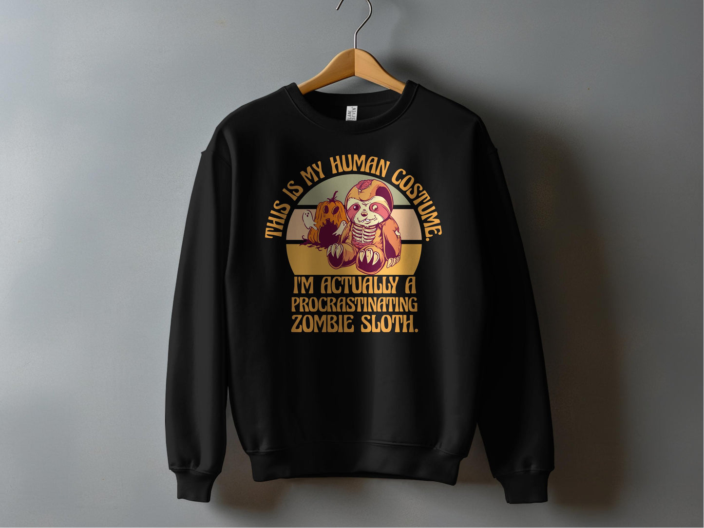 Procrastinating Zombie Sloth Human Costume Sweatshirt Product