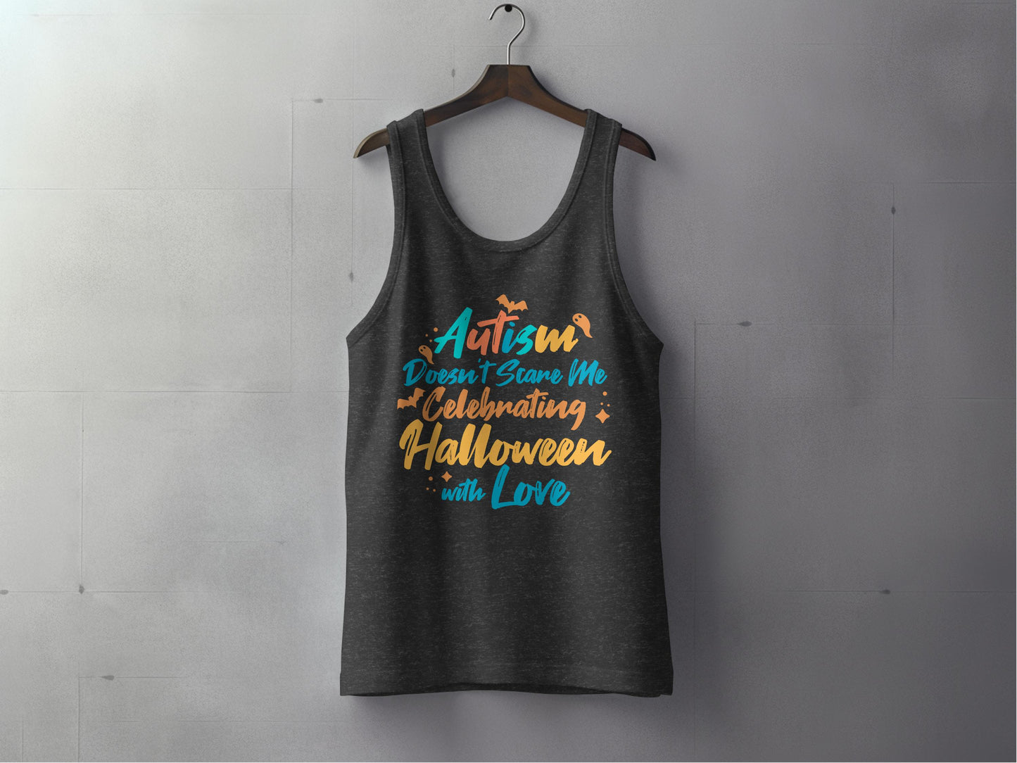 Celebrating Halloween with Love Autism Tank Top Product