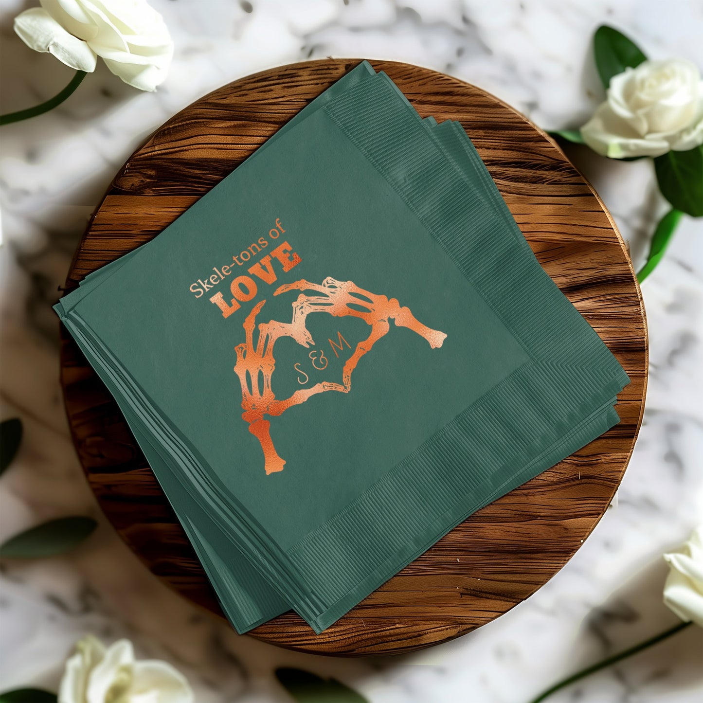 Skeletons of Love Custom Printed Napkin product