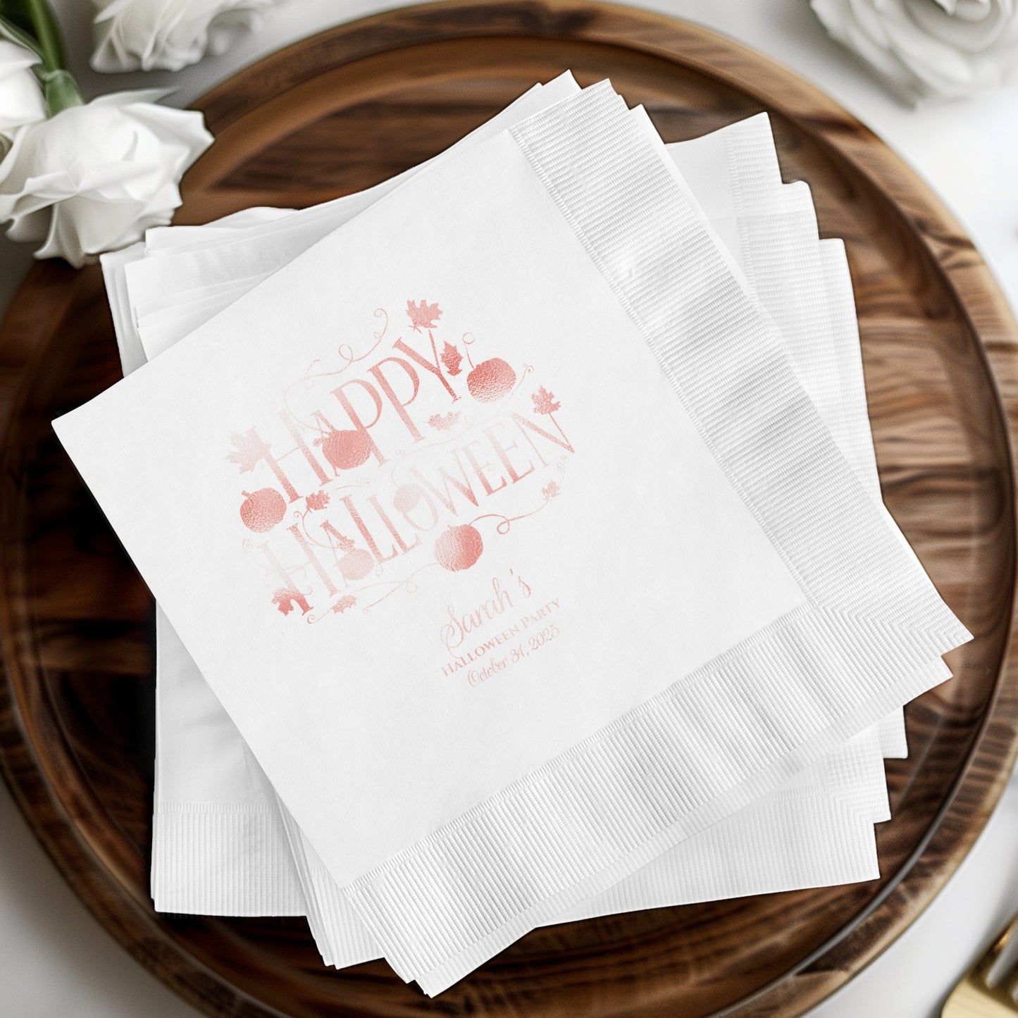 Happy Halloween Custom Anniversary Napkin Product