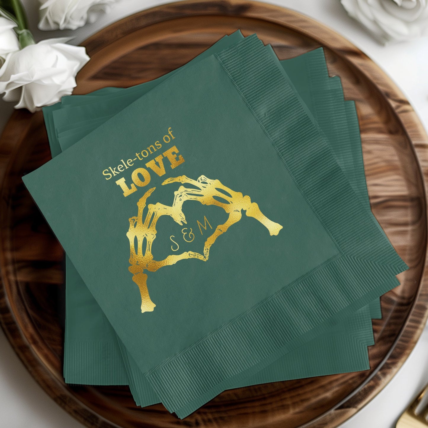 Skeletons of Love Custom Printed Napkins product