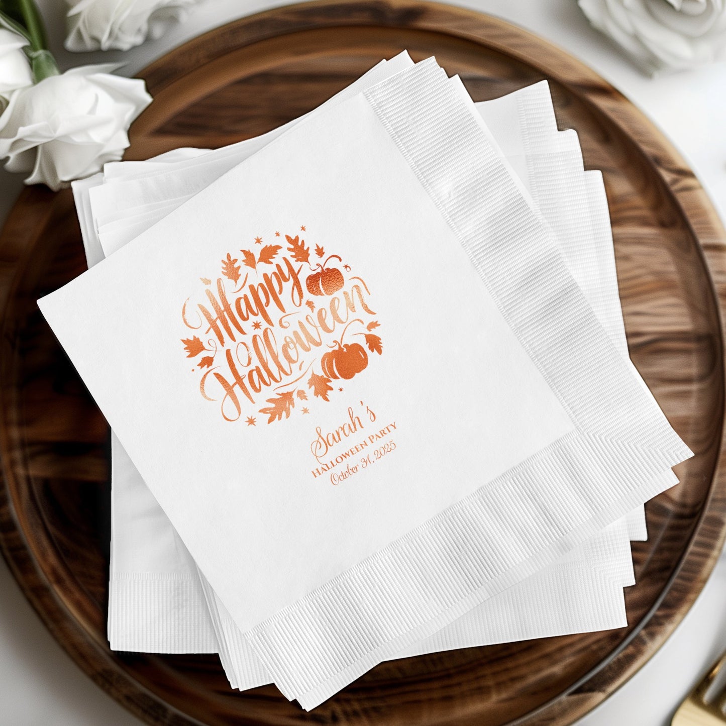 Personalized Happy Halloween Party Napkins product type