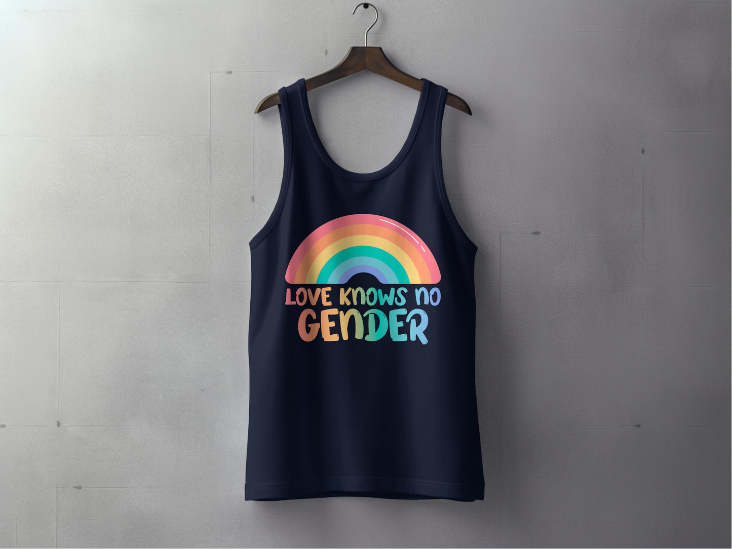 Love Knows No Gender Rainbow Tank Top product type