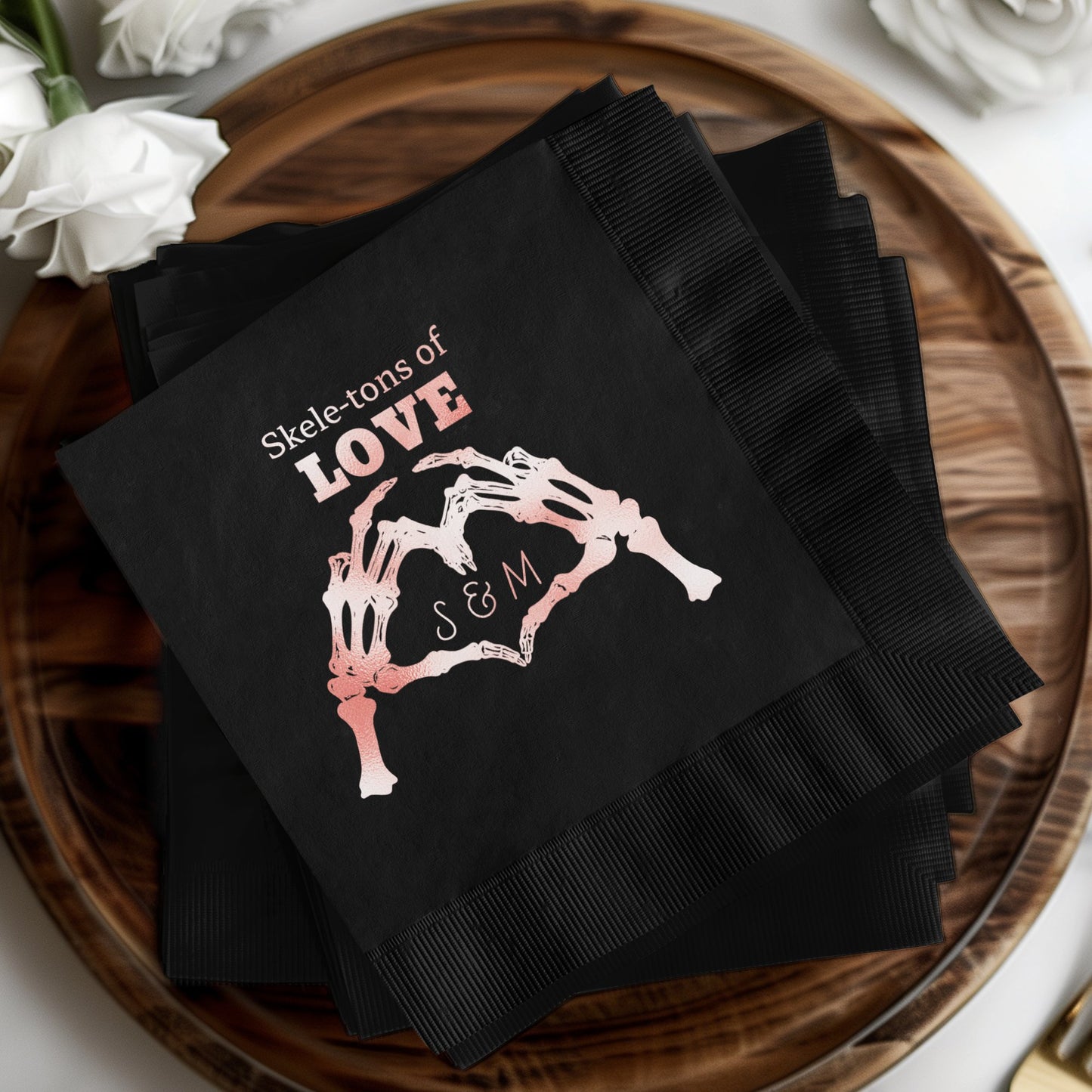 Skeletons of Love Customized Napkins product