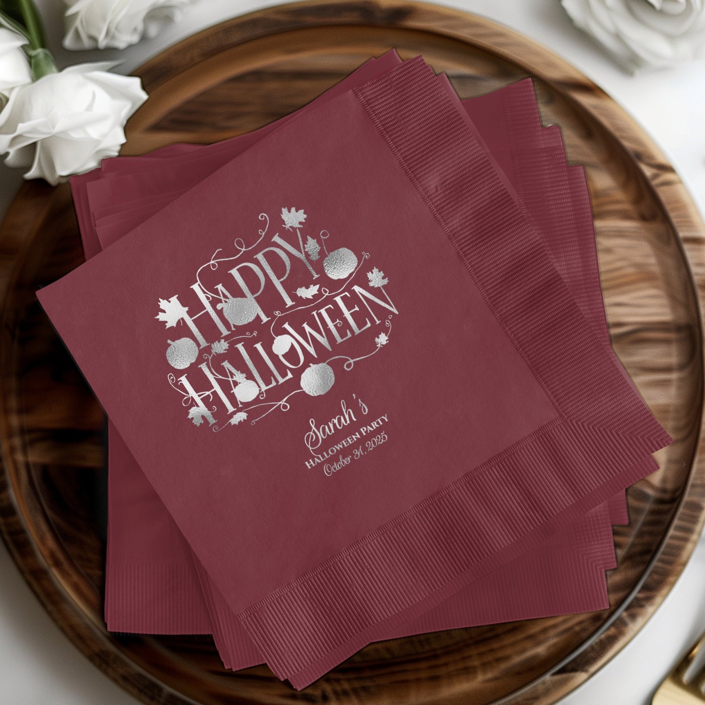 Personalized Happy Halloween Party Napkins product type