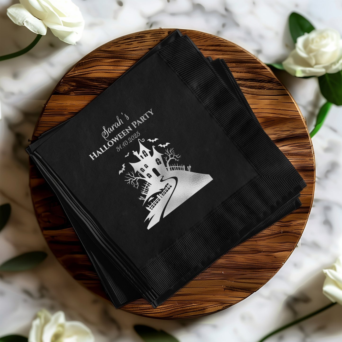 Personalized Gothic Halloween Party Napkin product