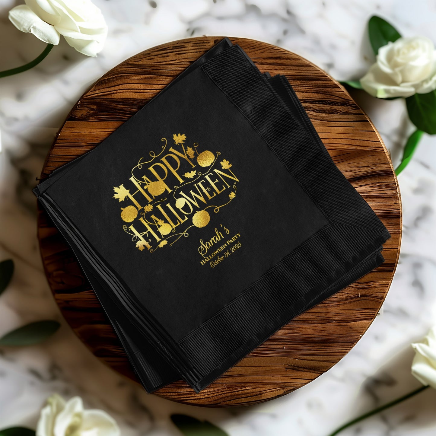 Personalized Happy Halloween Custom Napkins product type