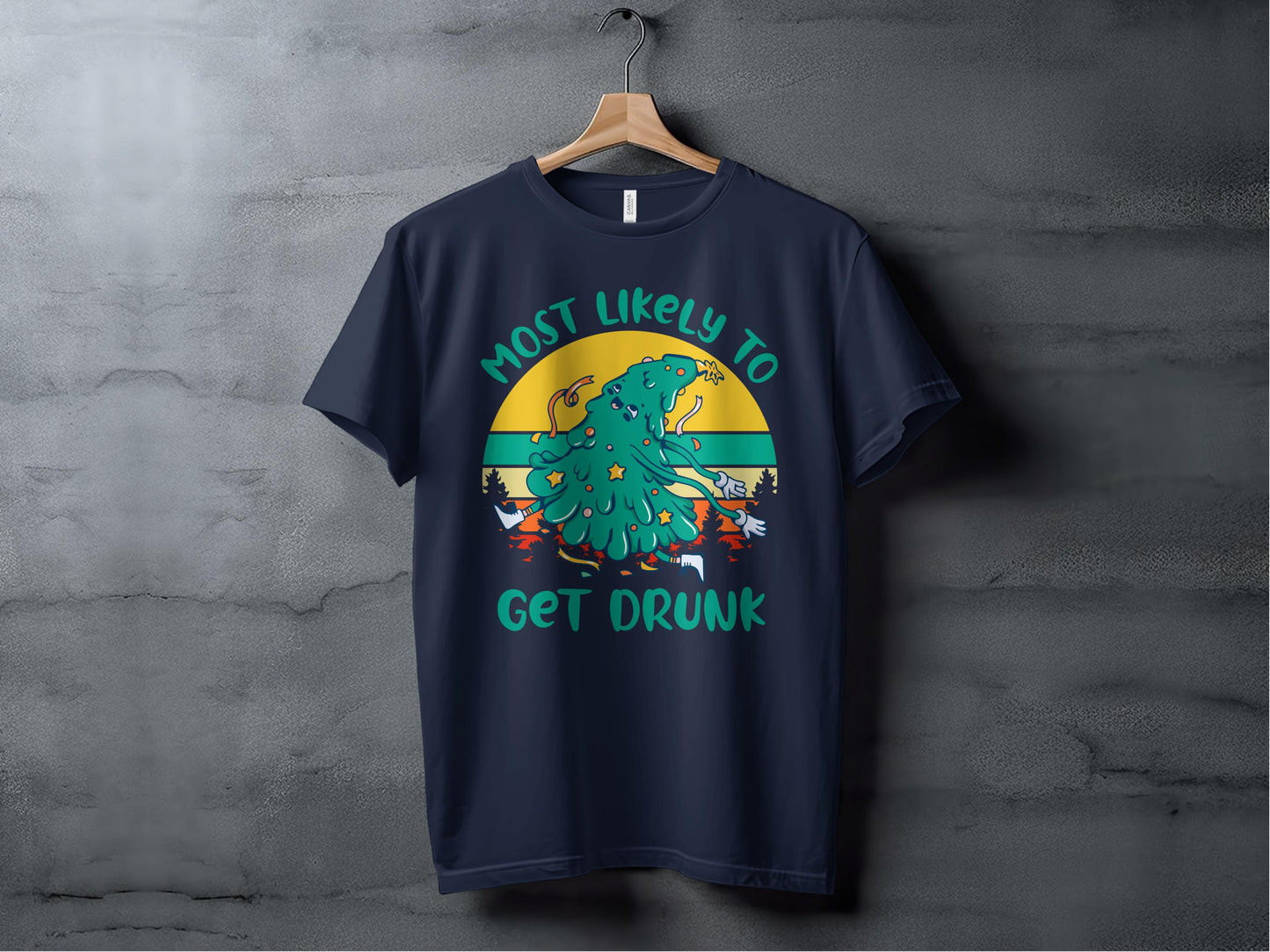 Most Likely to Get Drunk Funny Graphic T-shirt product