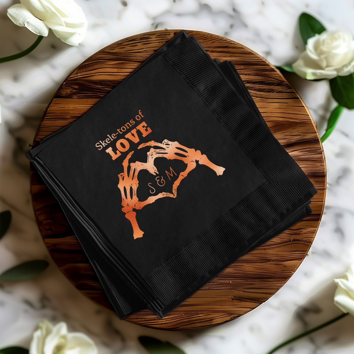 Skeletons of Love Custom Napkin product