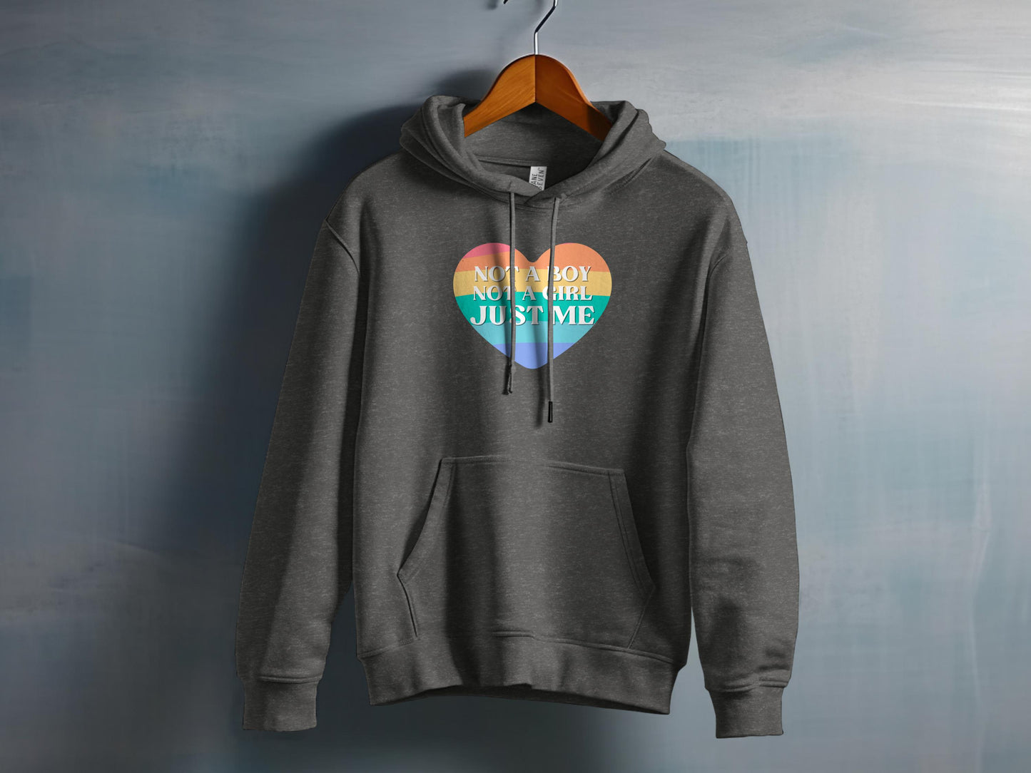 Nonbinary Just Me Heart Design Hoodie Product