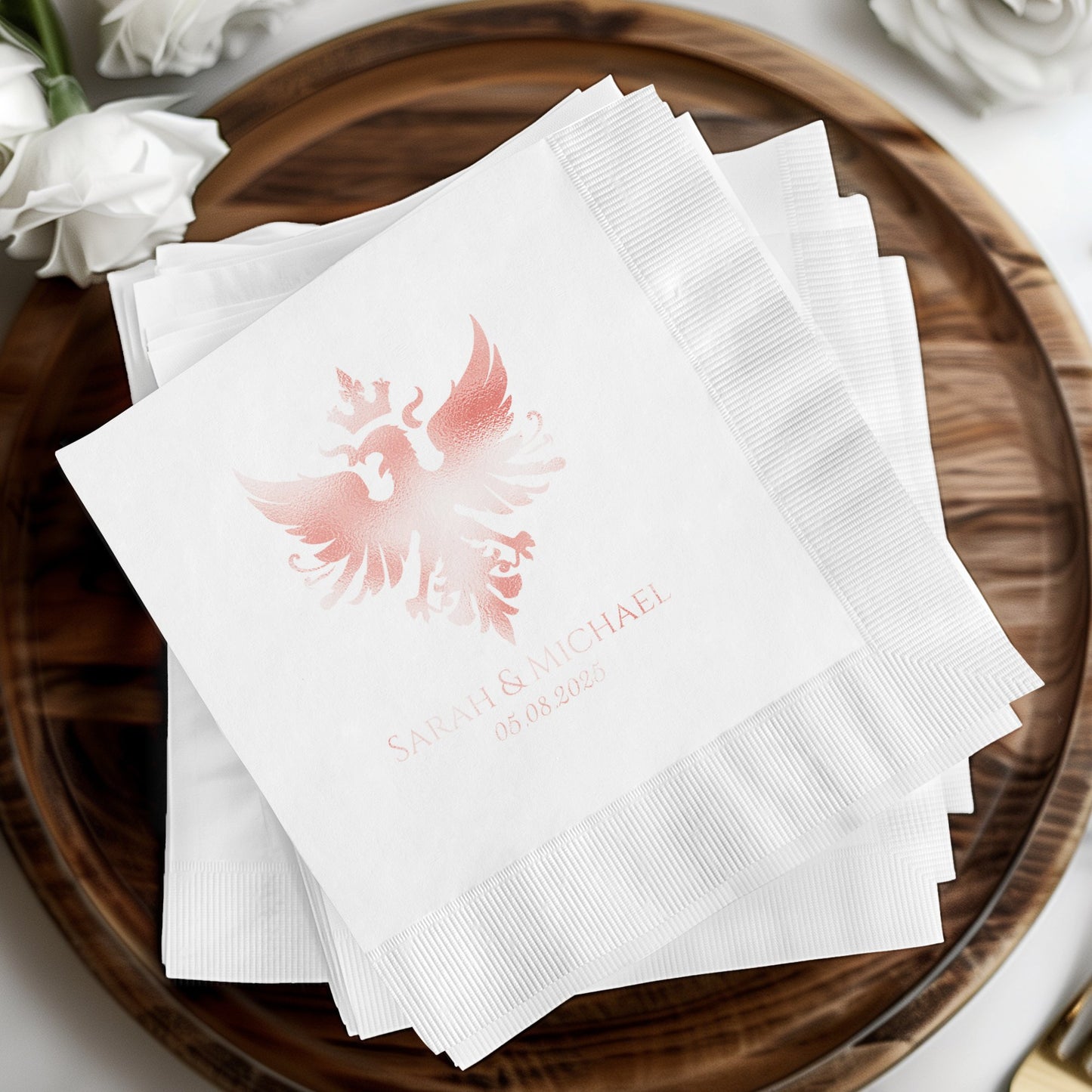 Custom Elegant Monogram Napkins for Wedding product