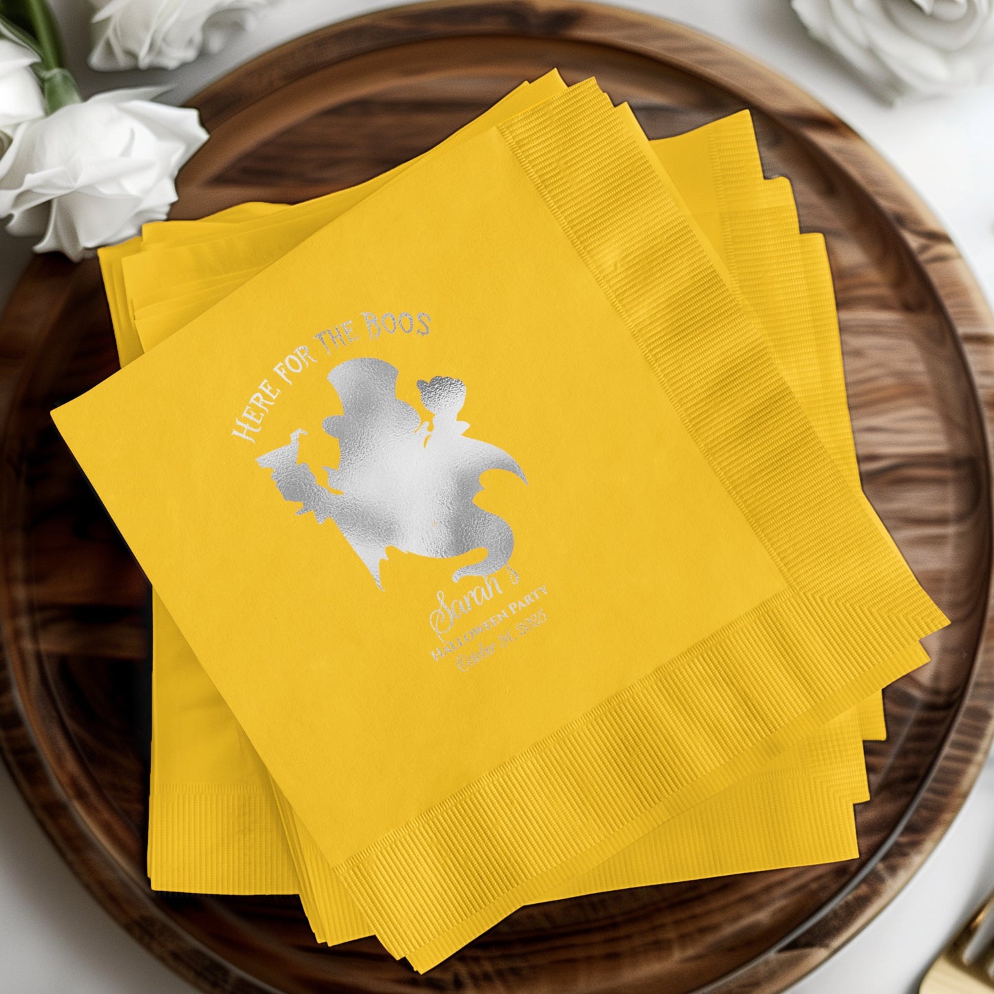 Here for the Boos Yellow Party Napkins product type