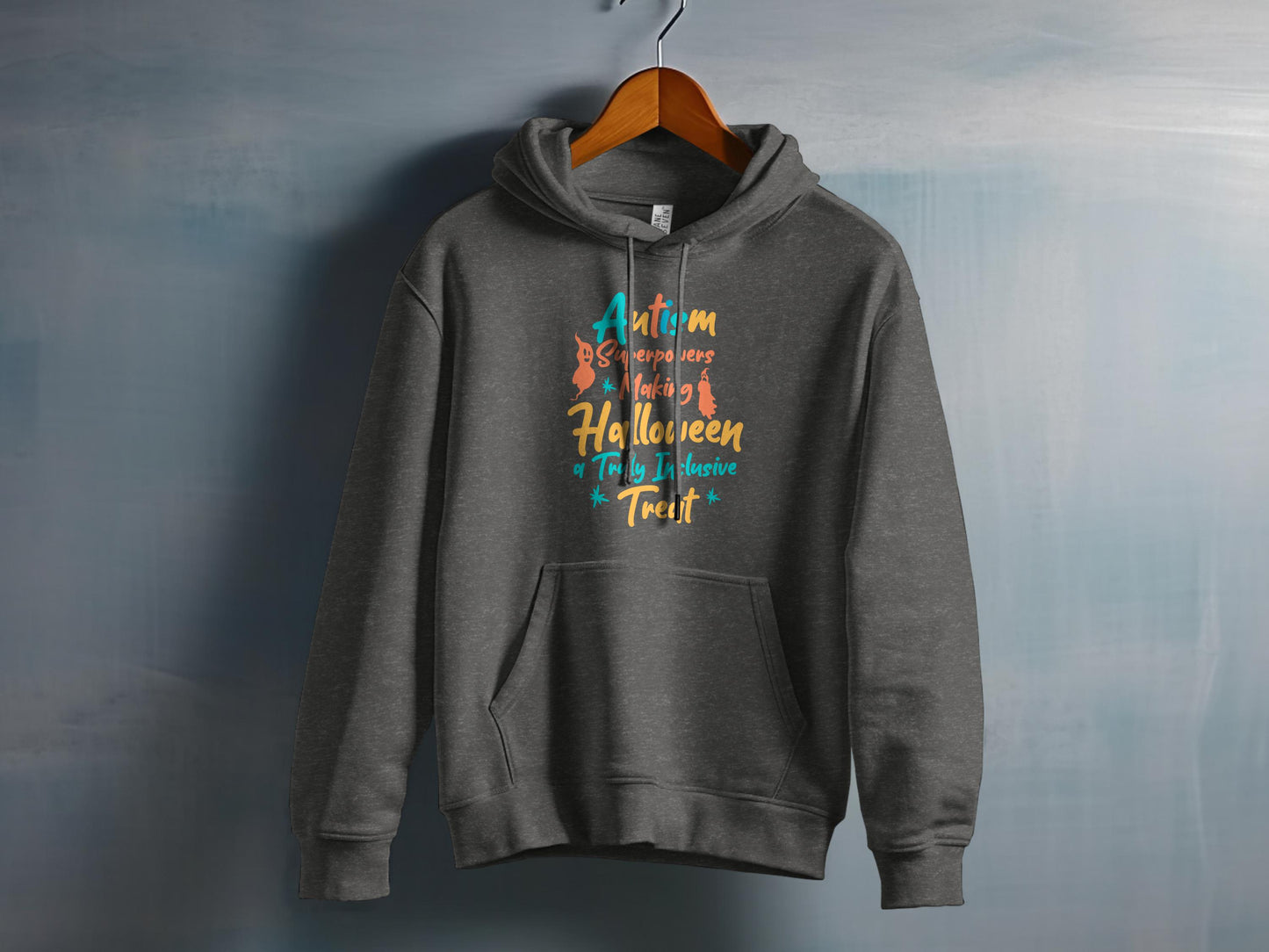 Autumn Halloween Festive Grey Hooded Sweatshirt product